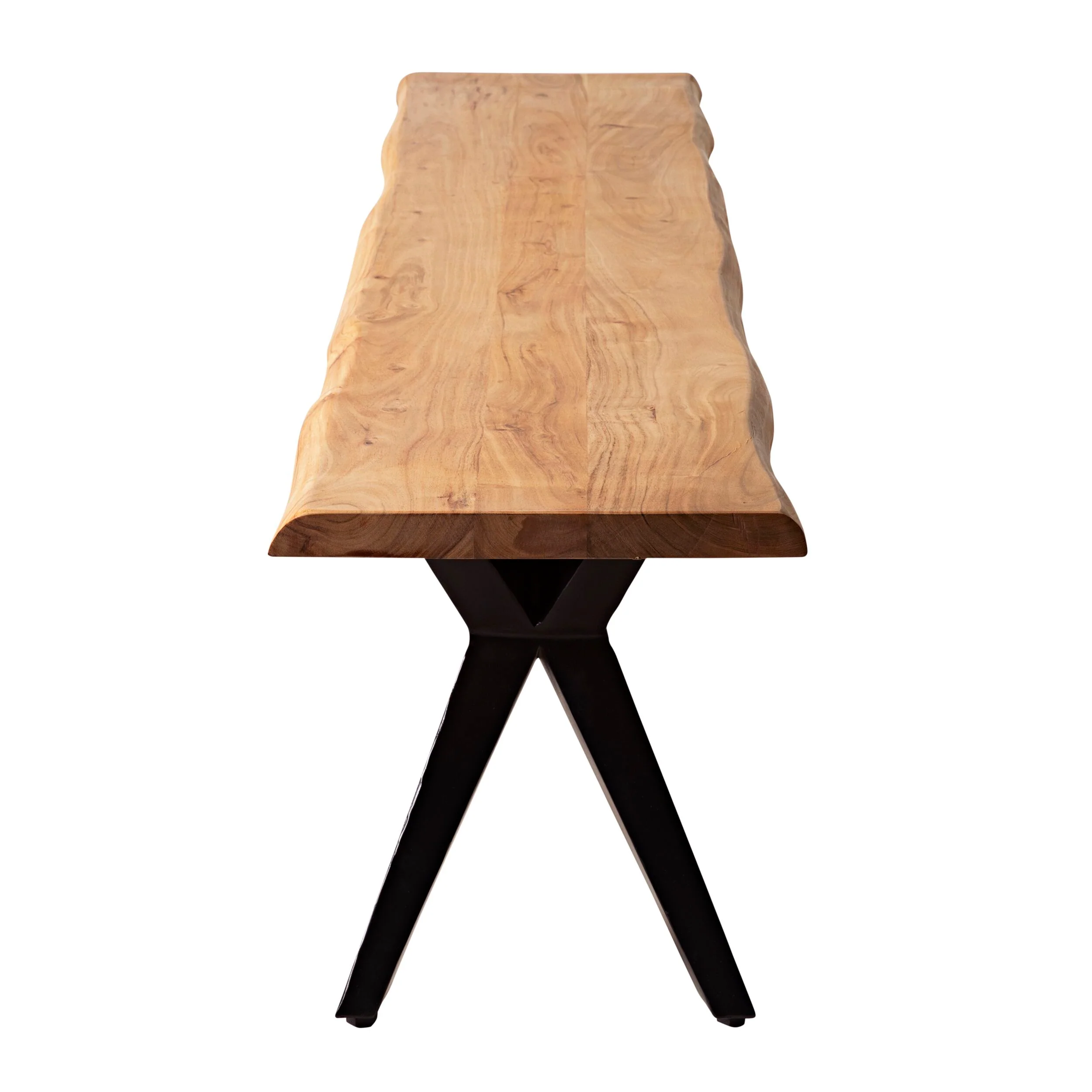 River Live Edge Timber Dining Bench 200cm - Image 3