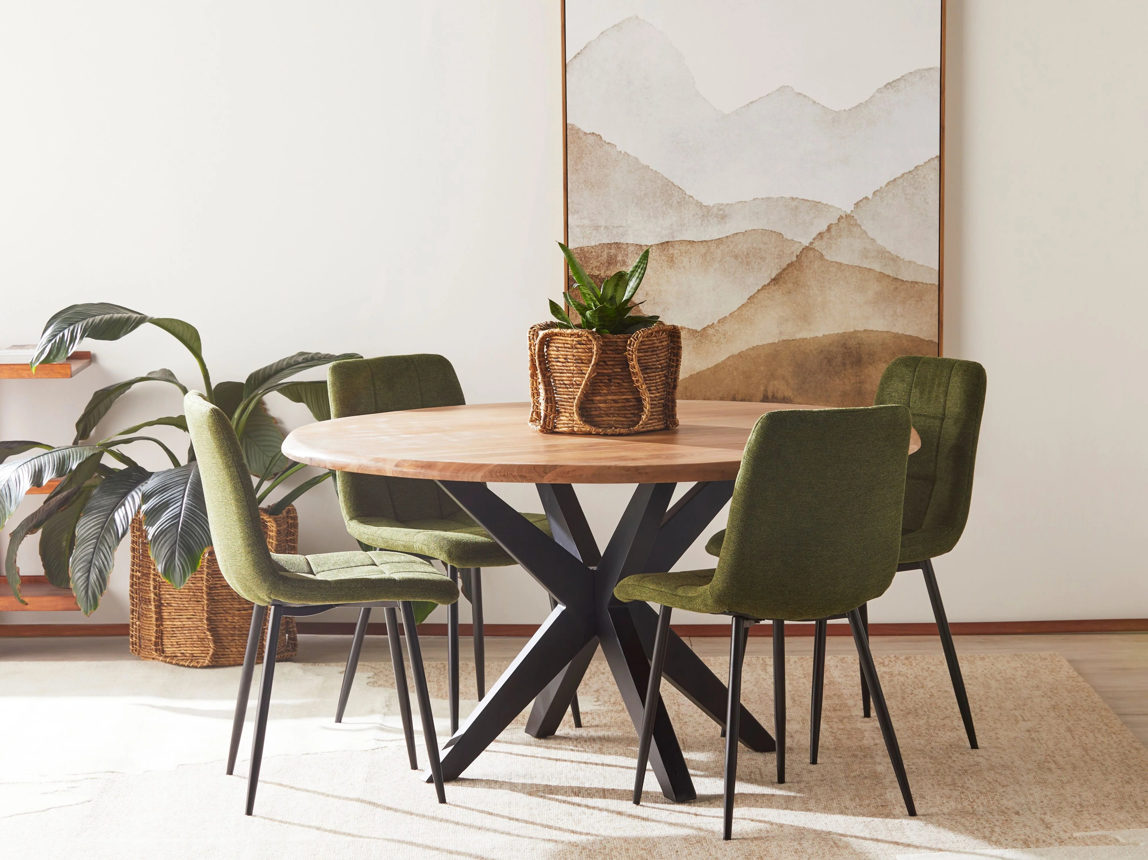 River Live Edge Timber Round Dining Table 140cm - Image 6