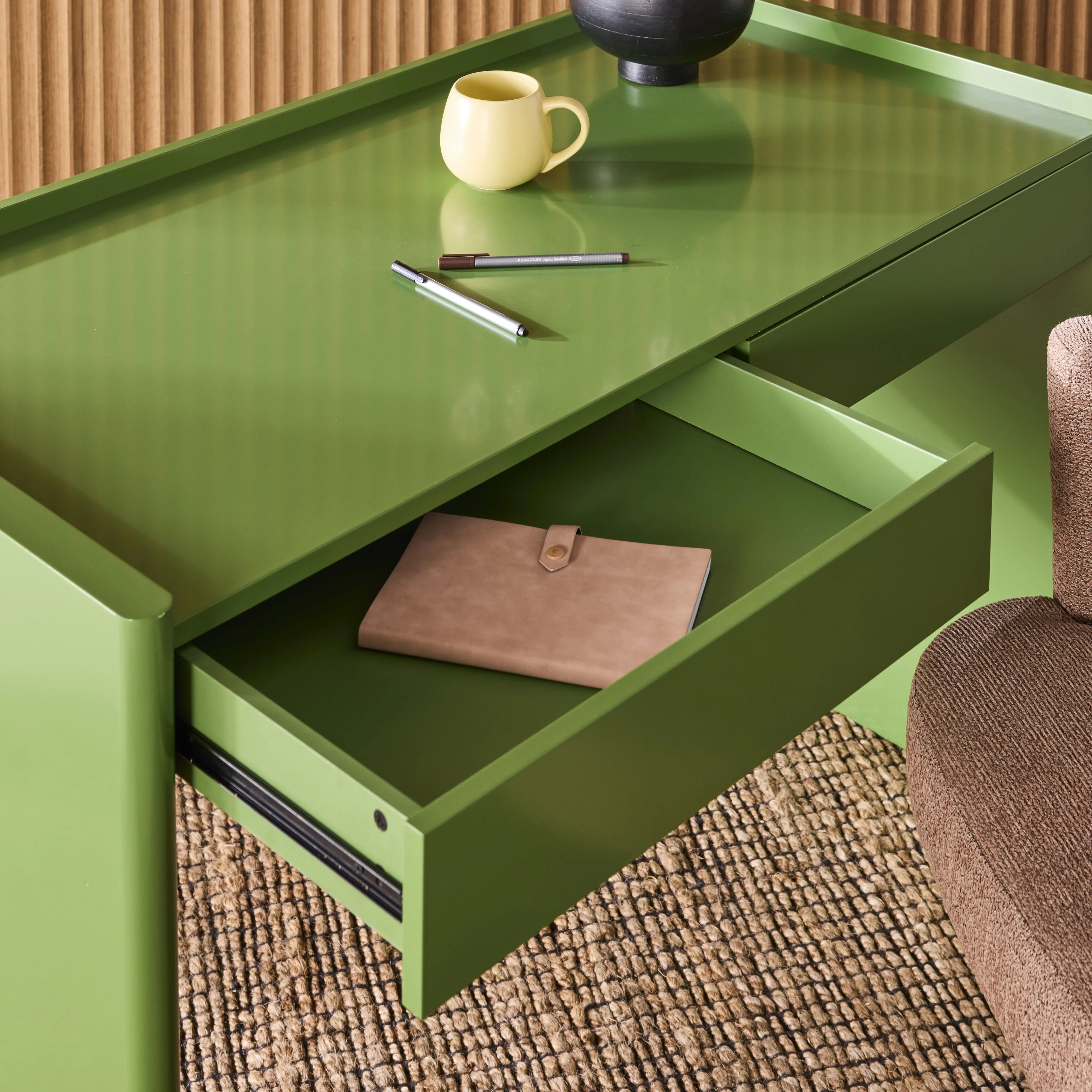 Roma 2 Drawer Desk - Image 12