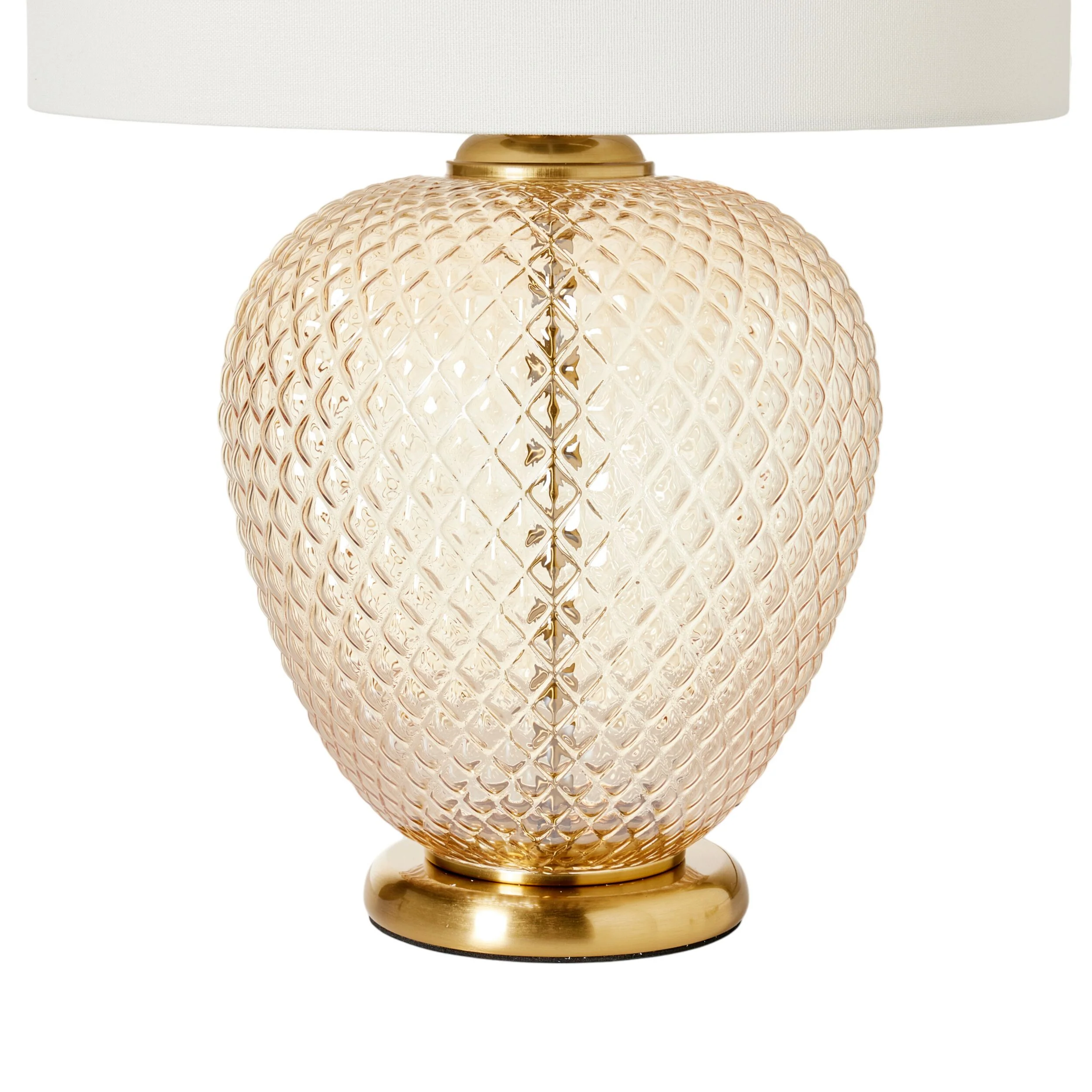 Roma Glass Table Lamp Amber 56cm - Image 2