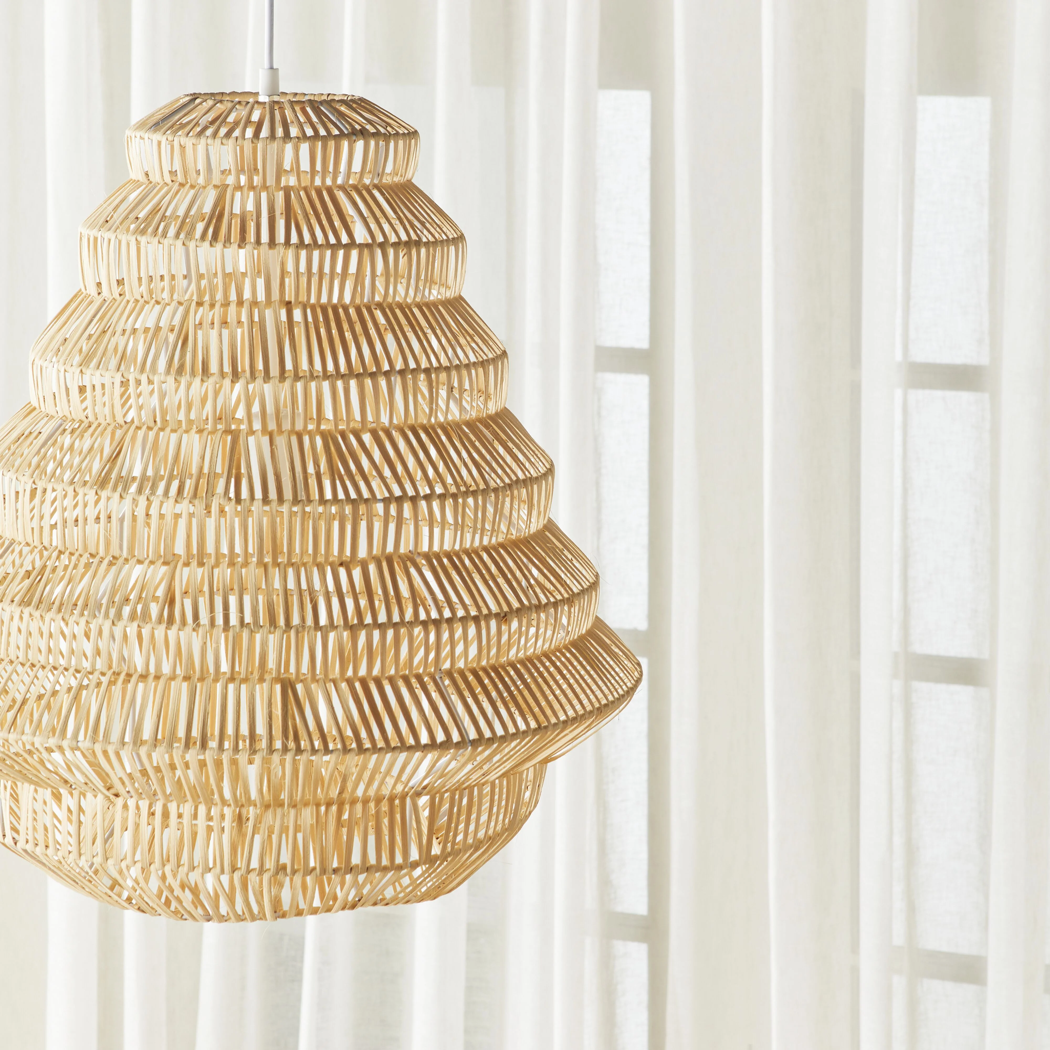 Romsey Rattan Weave Pendant 50x50cm - Image 4