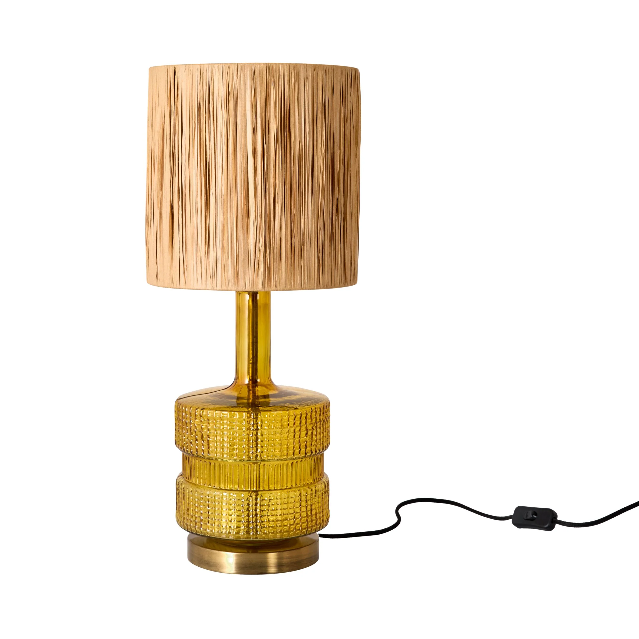 Rosa Glass Table Lamp Amber 60cm - Image 2