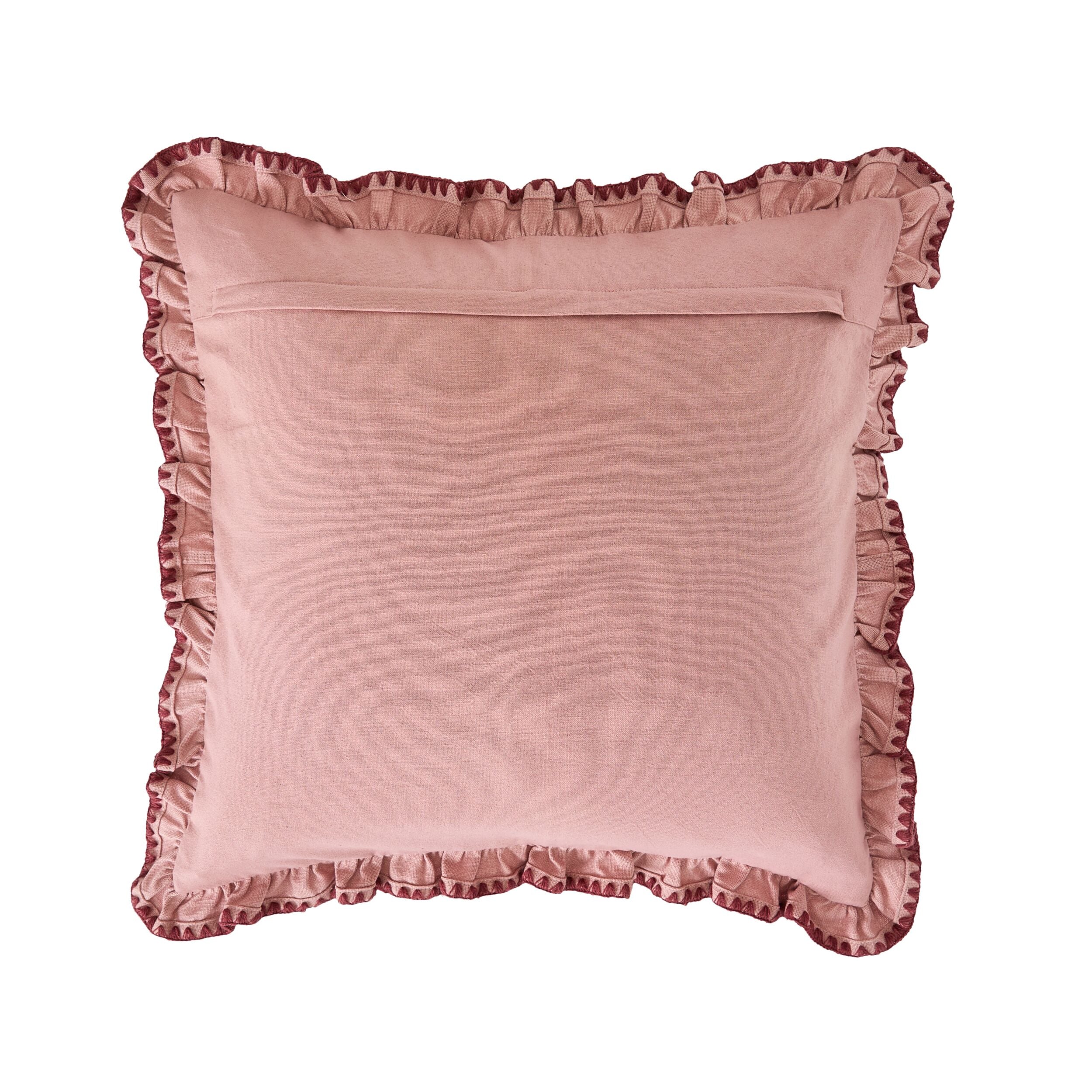Rosalia Ruffle Cushion Rose Smoke 50x50cm - Image 2