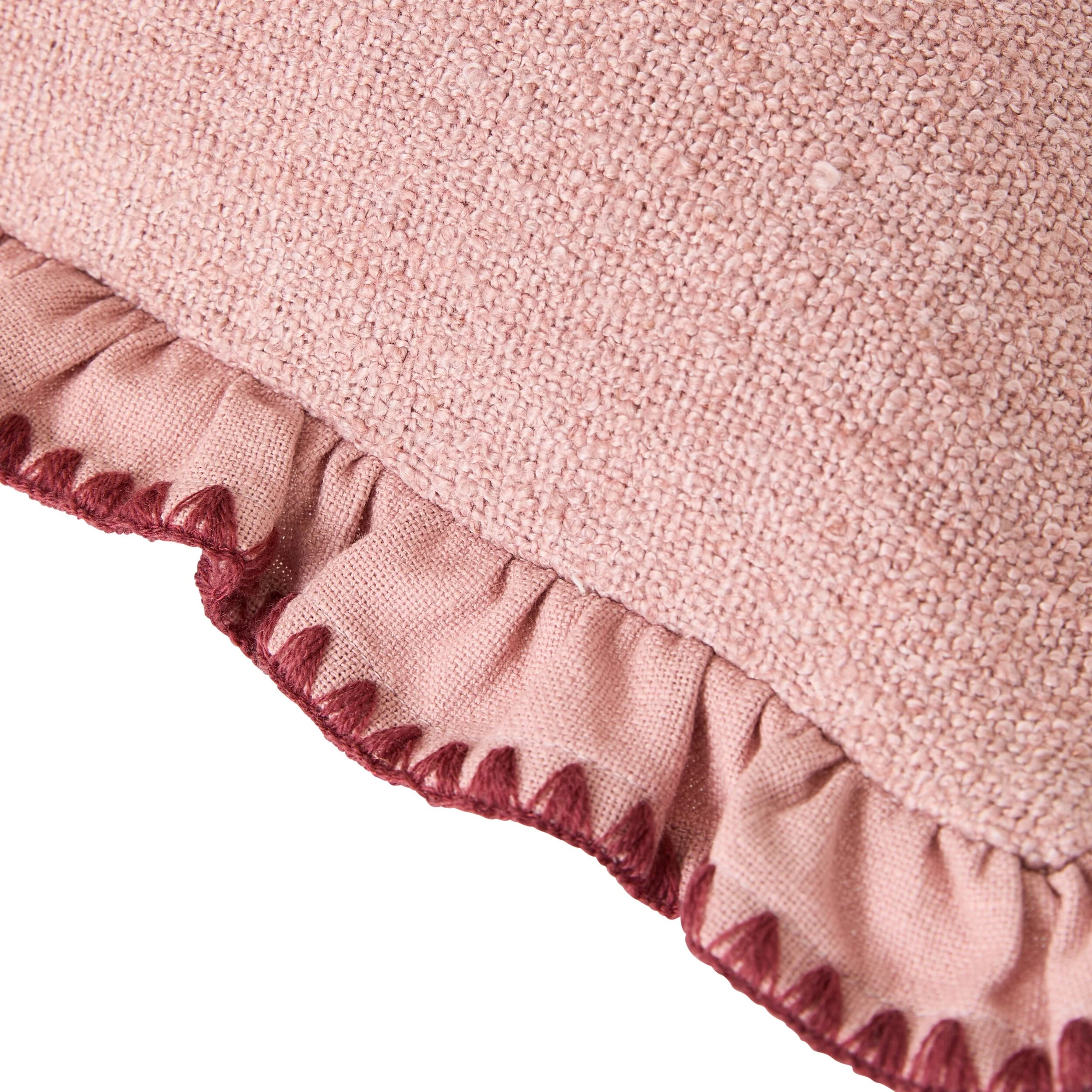 Rosalia Ruffle Cushion Rose Smoke 50x50cm - Image 3