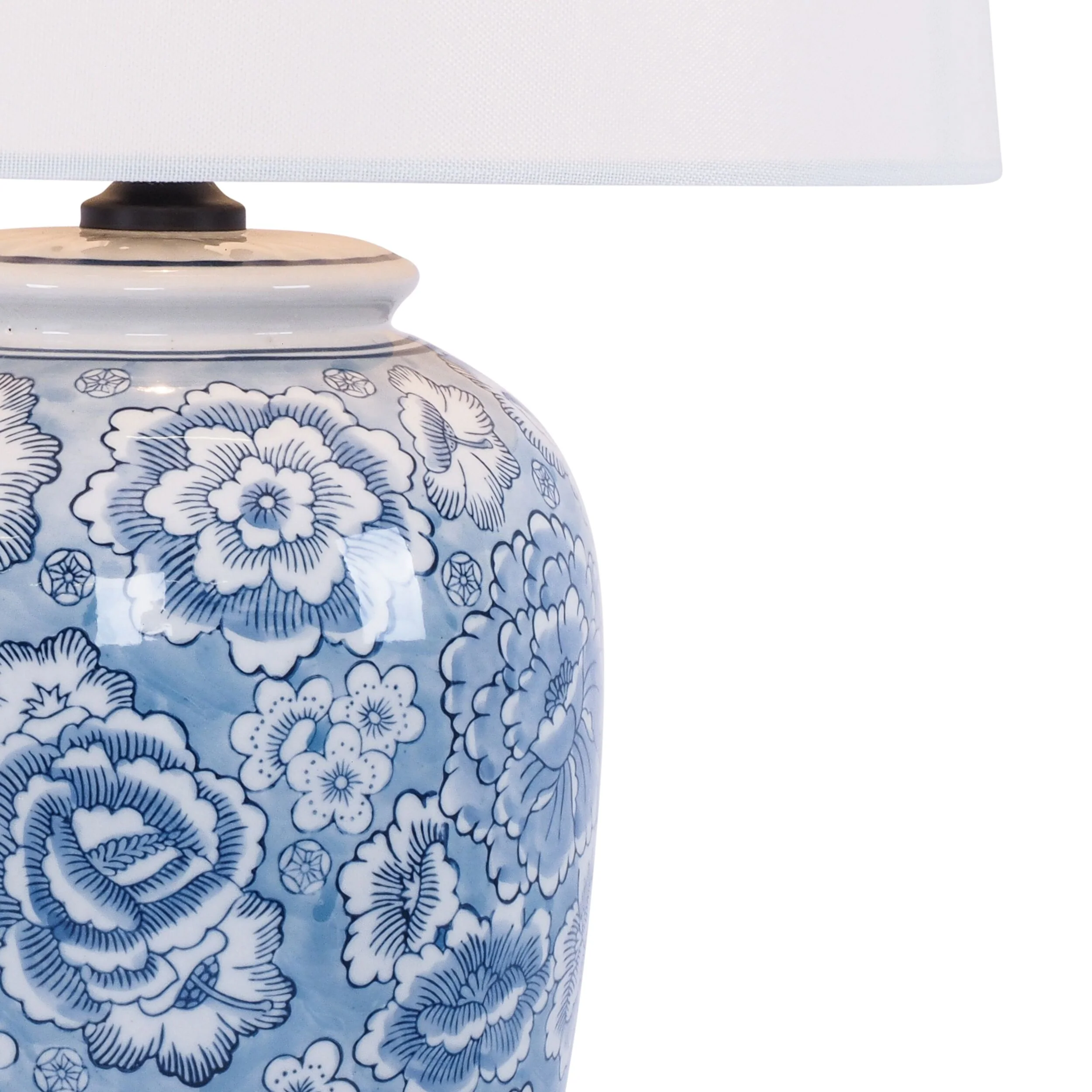 Rose Bush Ceramic Jar Table Lamp 67cm - Image 3