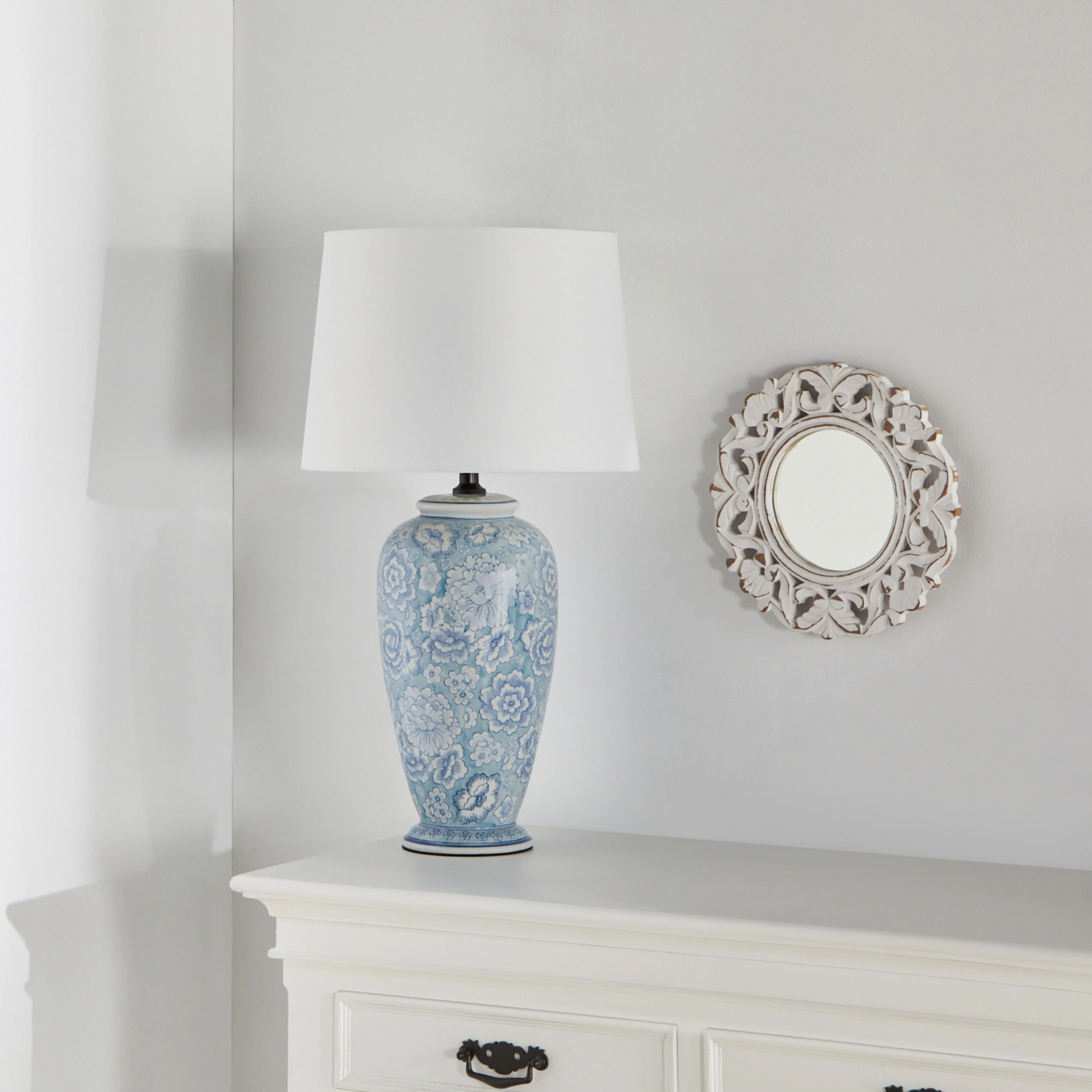 Rose Bush Ceramic Jar Table Lamp 67cm - Image 4