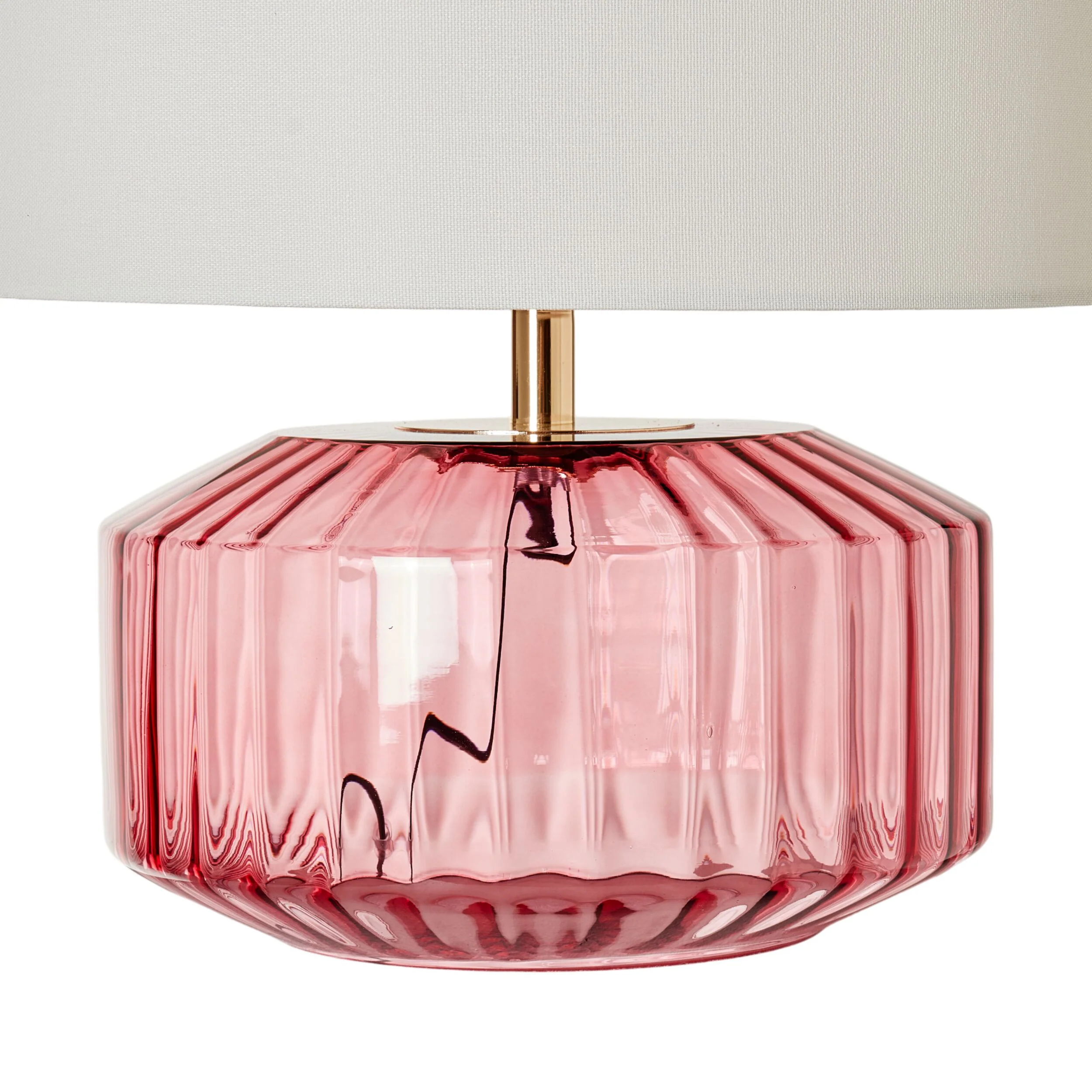 Rosebud Glass Table Lamp Blush 46cm - Image 2