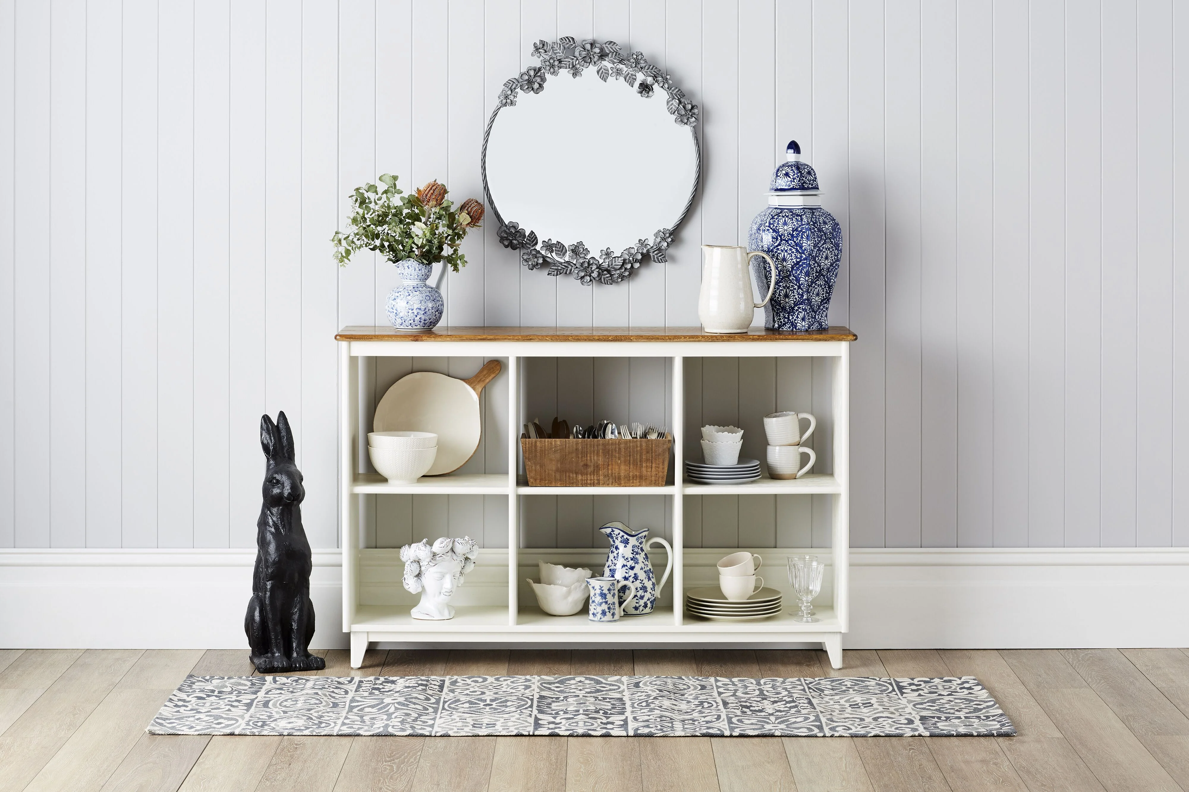 Roselee Round Floral Silver Mirror 70x60.5cm - Image 3