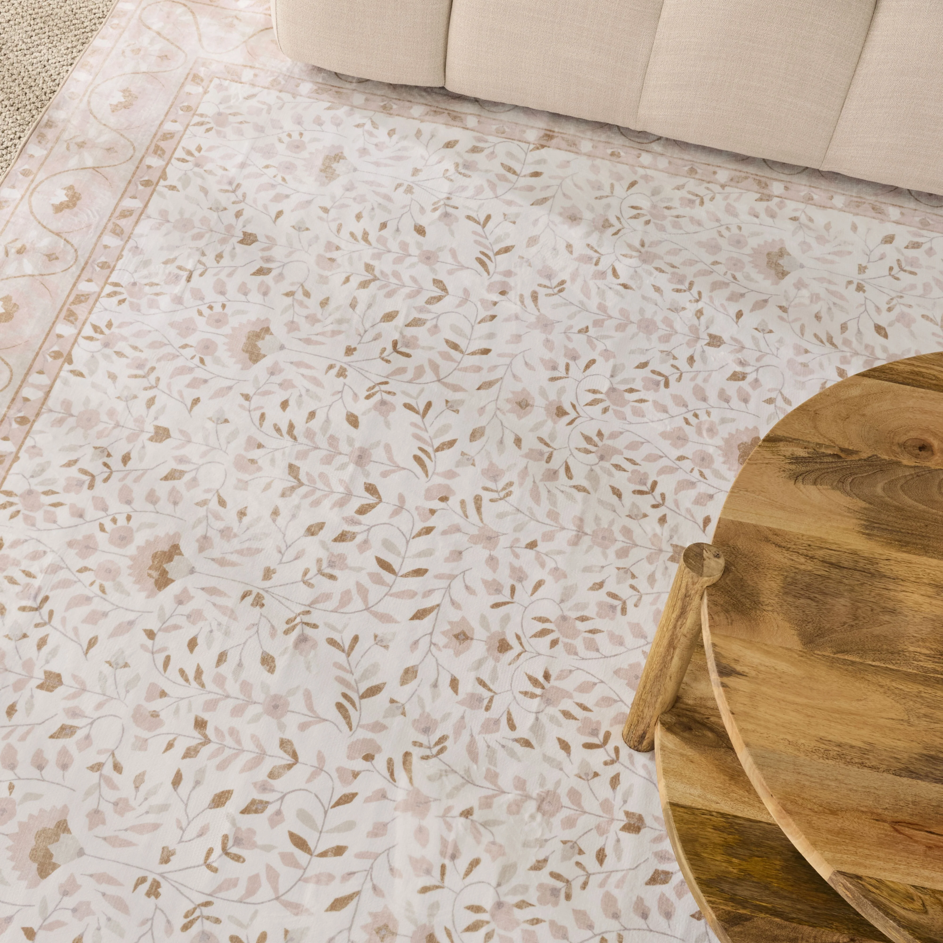Roselle Silky Soft Washable Rug Rose Quartz 240x300cm - Image 4