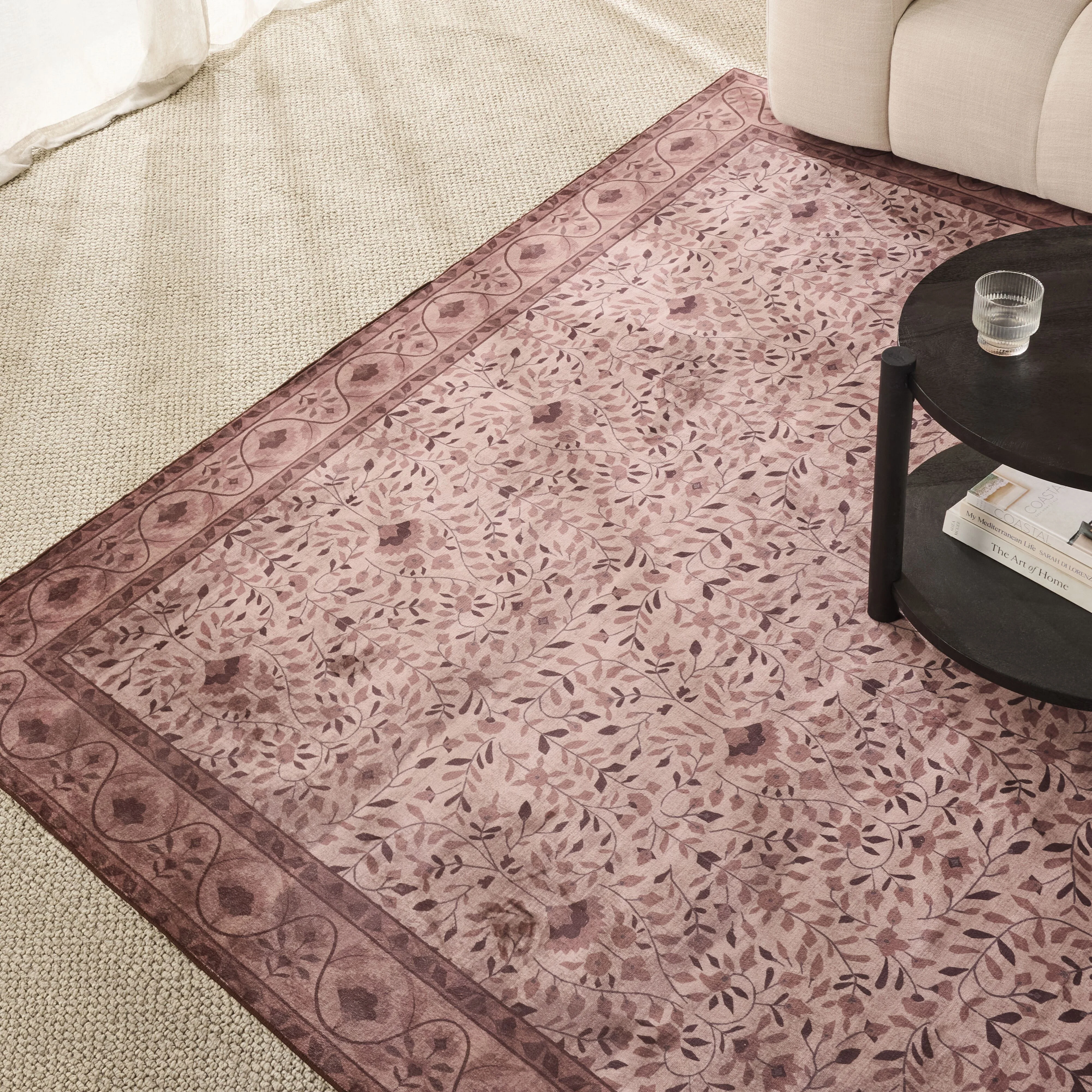 Roselle Silky Soft Washable Rug Sangria 150x240cm - Image 3