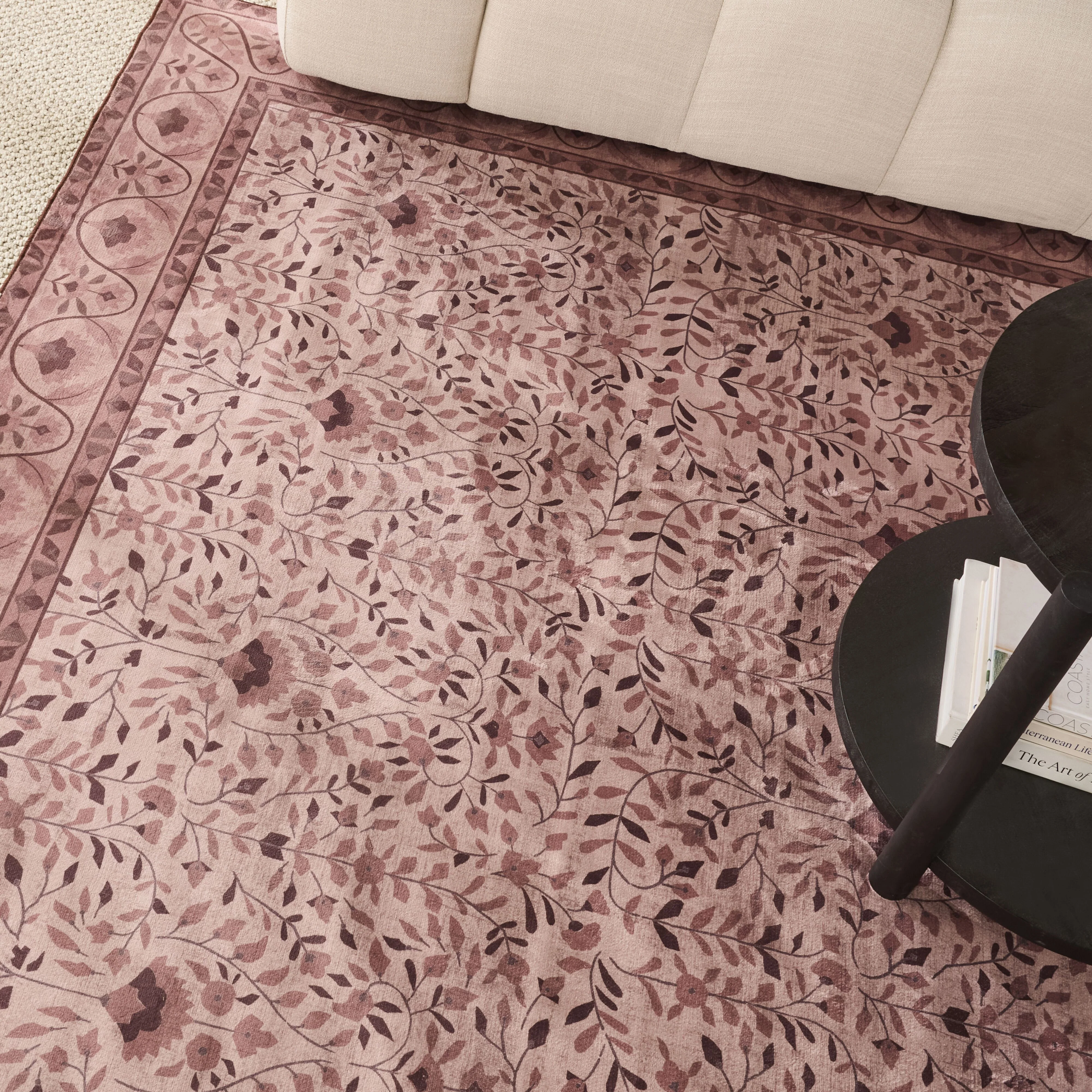 Roselle Silky Soft Washable Rug Sangria 150x240cm - Image 4