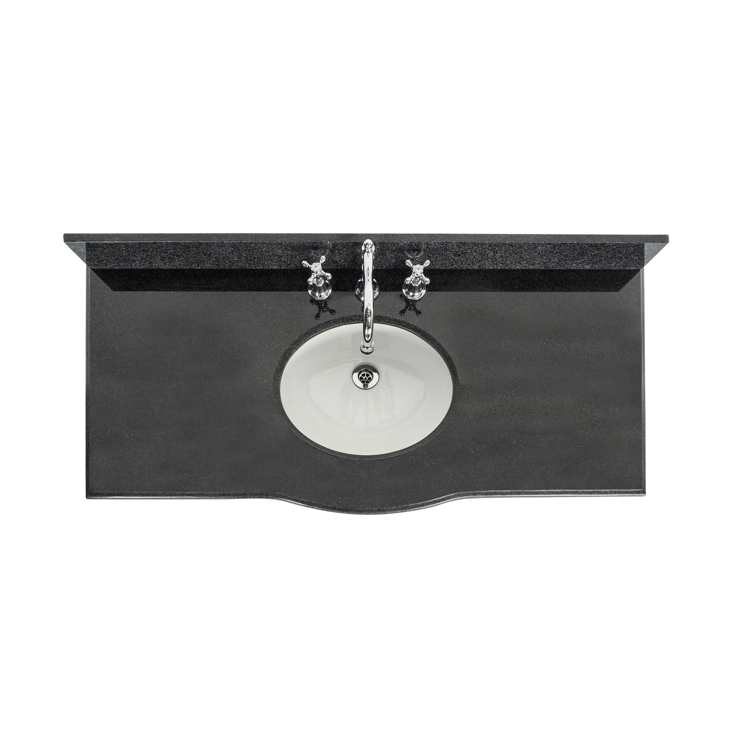 Rosette Granite Top Single Vanity White 1245mm - Image 7