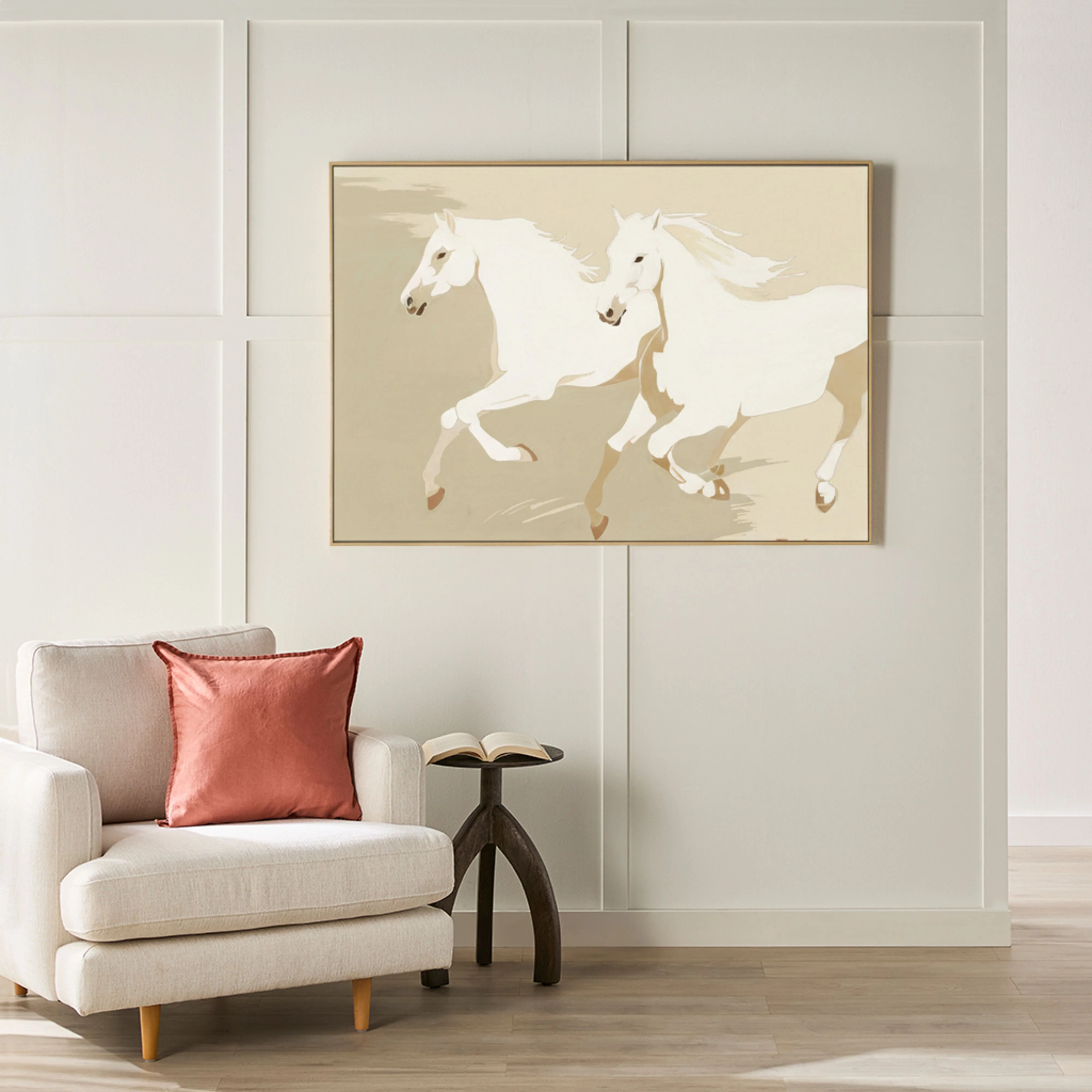 Running Free Framed Textured Print 150x100cm - Image 2