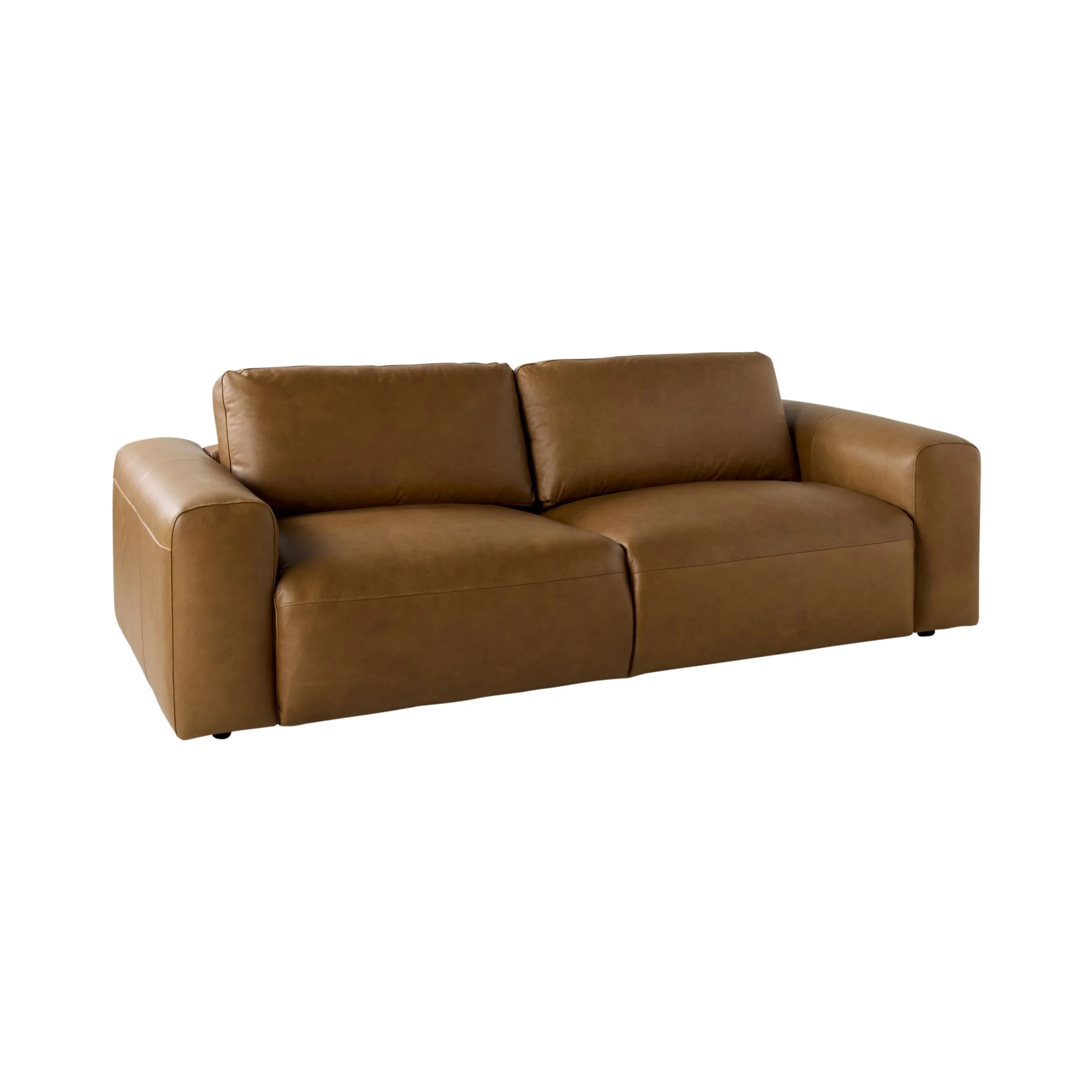 Ryder 3 Seater Leather Sofa Dakota Light Chestnut - Image 2