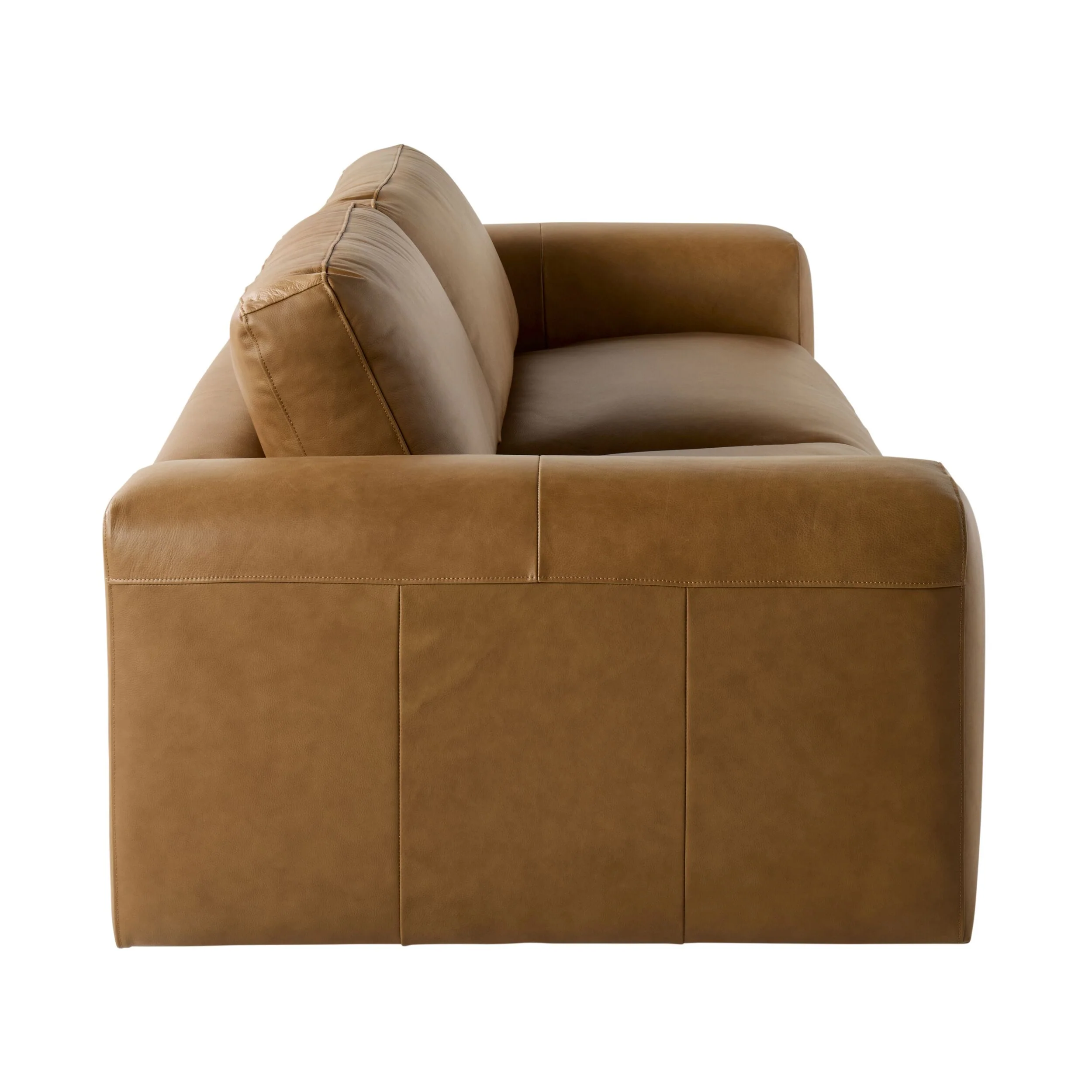 Ryder 3 Seater Leather Sofa Dakota Light Chestnut - Image 3