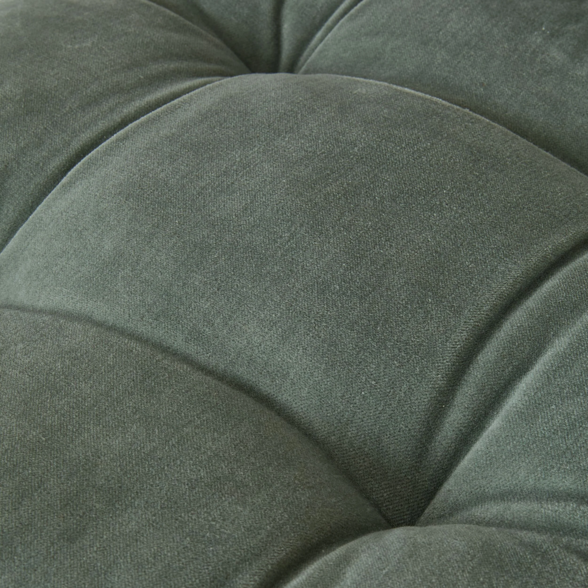 Sabine Embroidered Cotton Velvet Seat Cushion Sage - Image 3