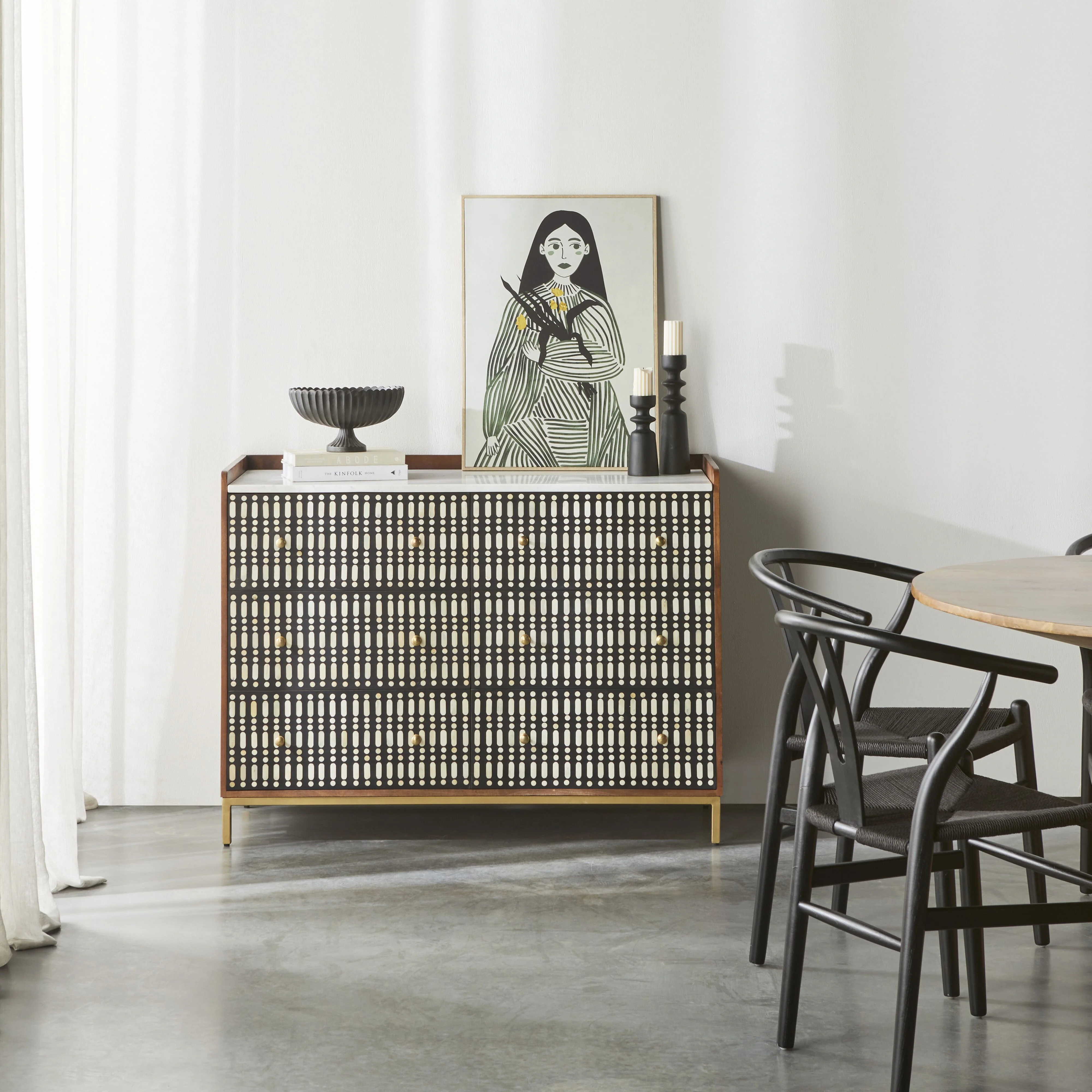 Sadara Bone Inlay 6 Drawer Chest - Image 10