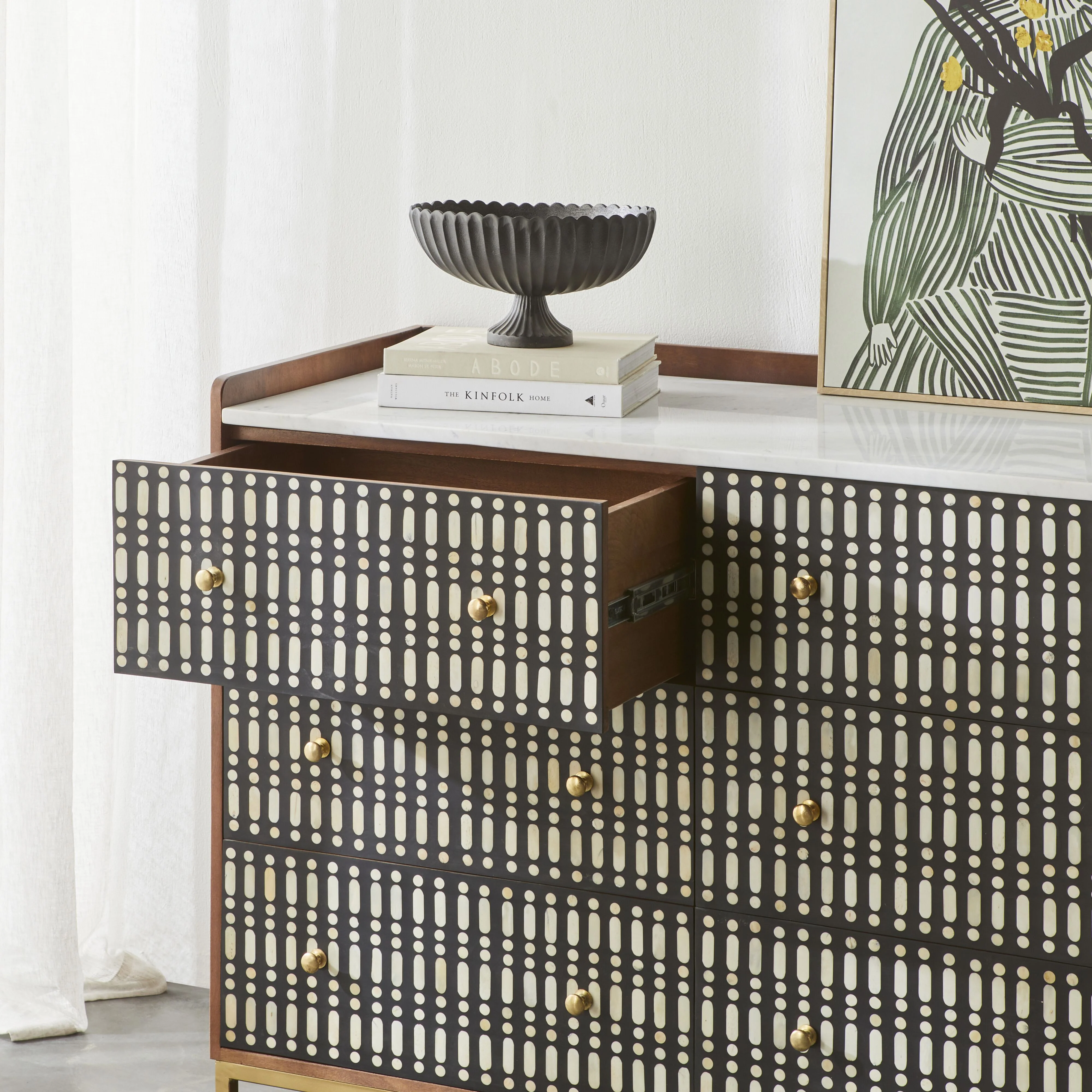 Sadara Bone Inlay 6 Drawer Chest - Image 12