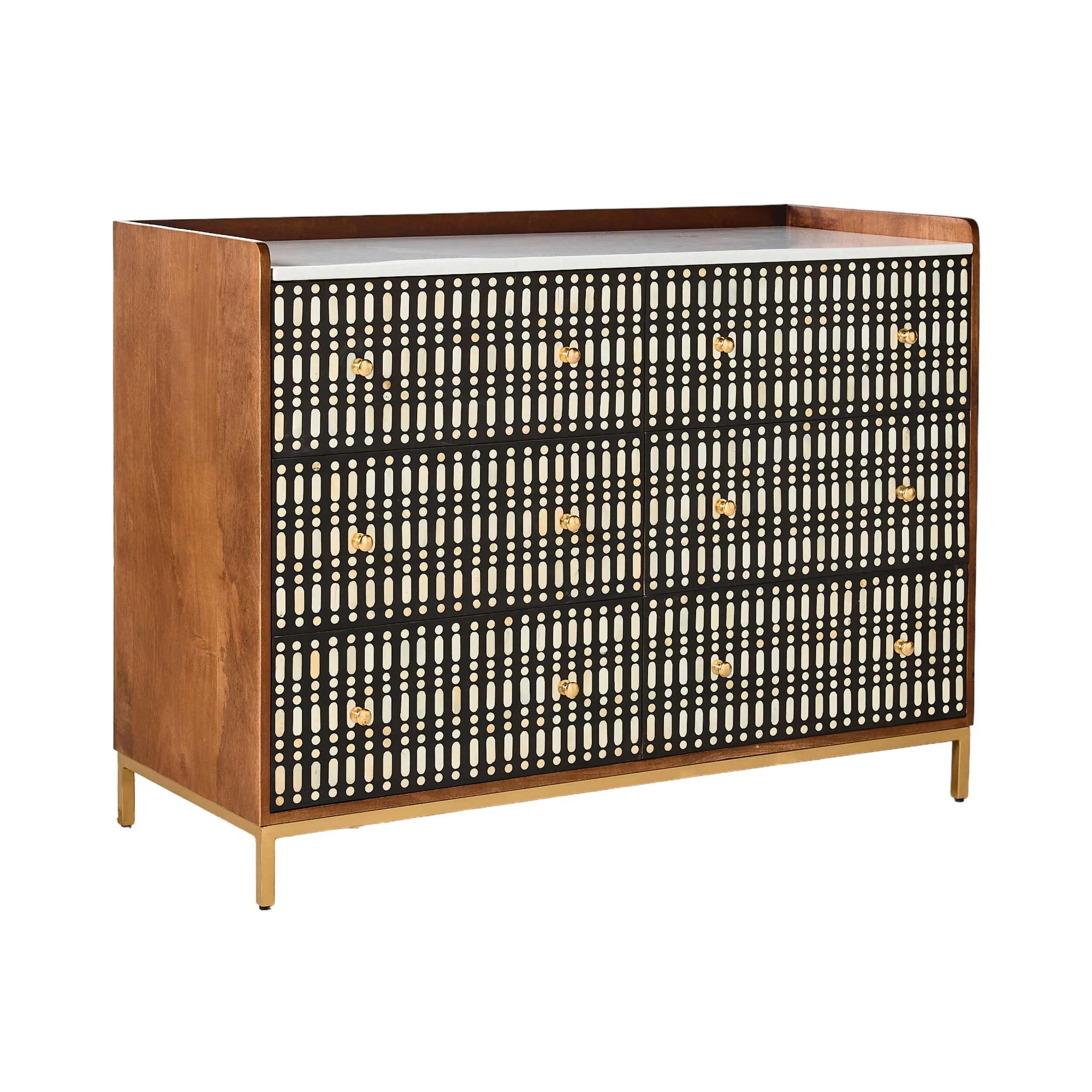 Sadara Bone Inlay 6 Drawer Chest - Image 2
