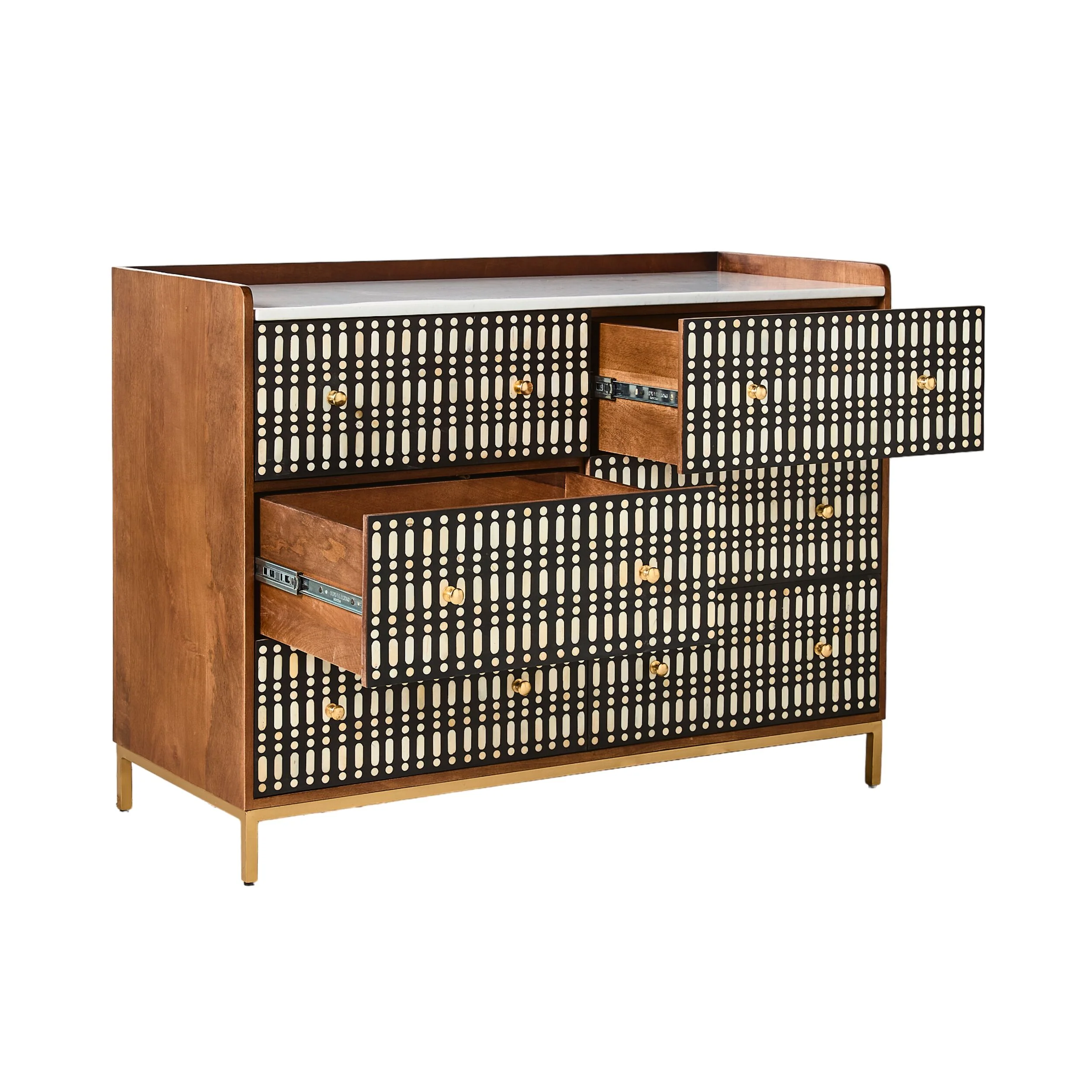 Sadara Bone Inlay 6 Drawer Chest - Image 3