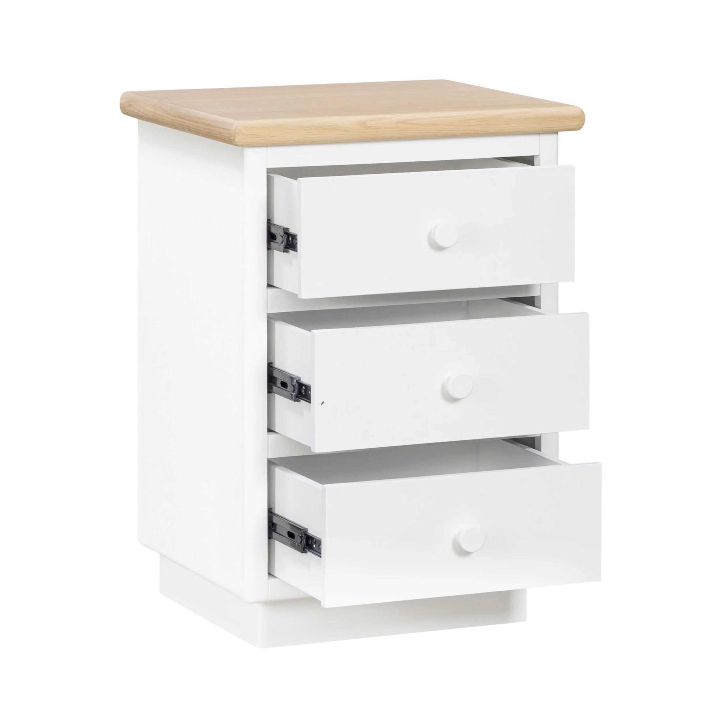 Saige 3 Drawer Bedside Table - Image 3