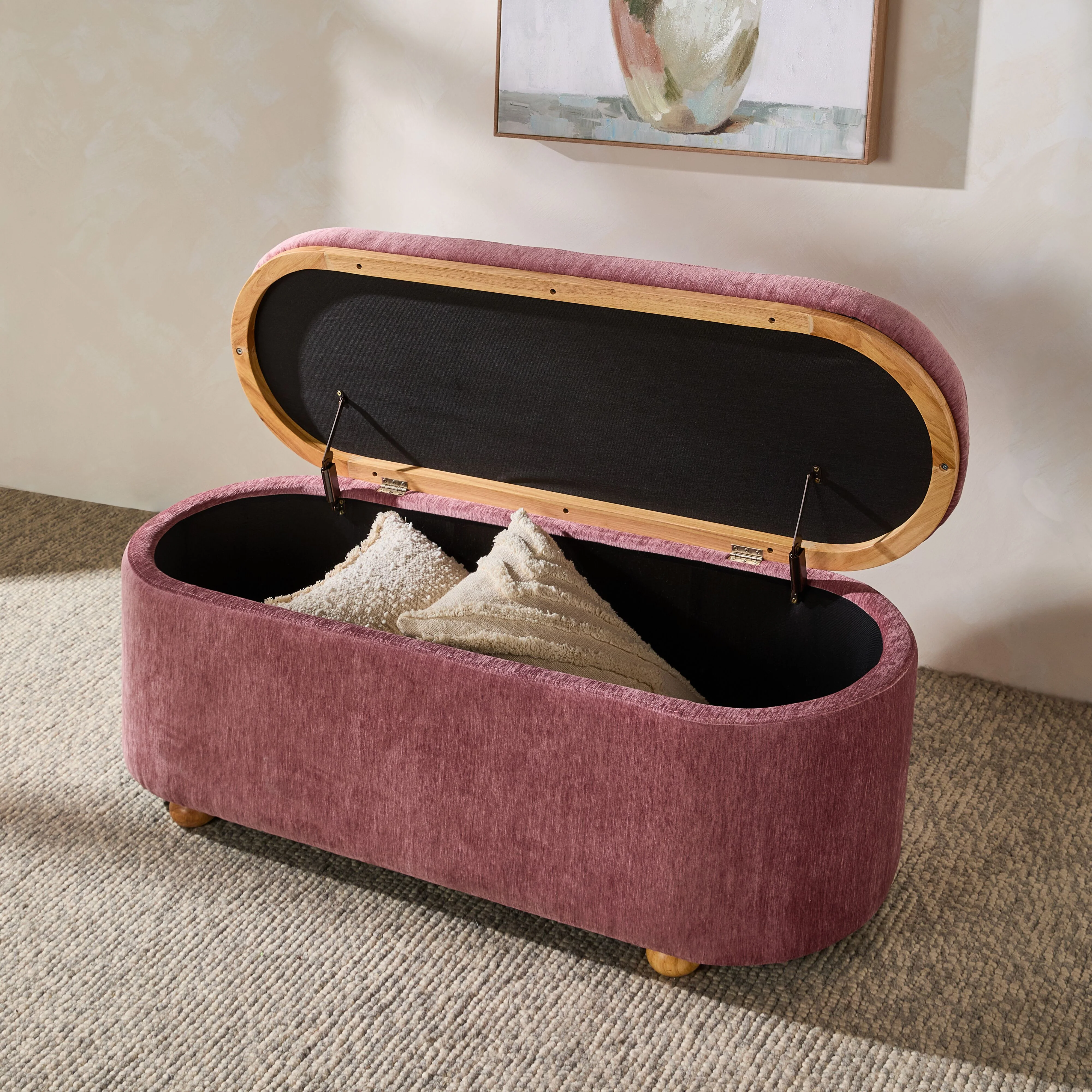 Sallie Storage Bench Cascade Blush - Image 10