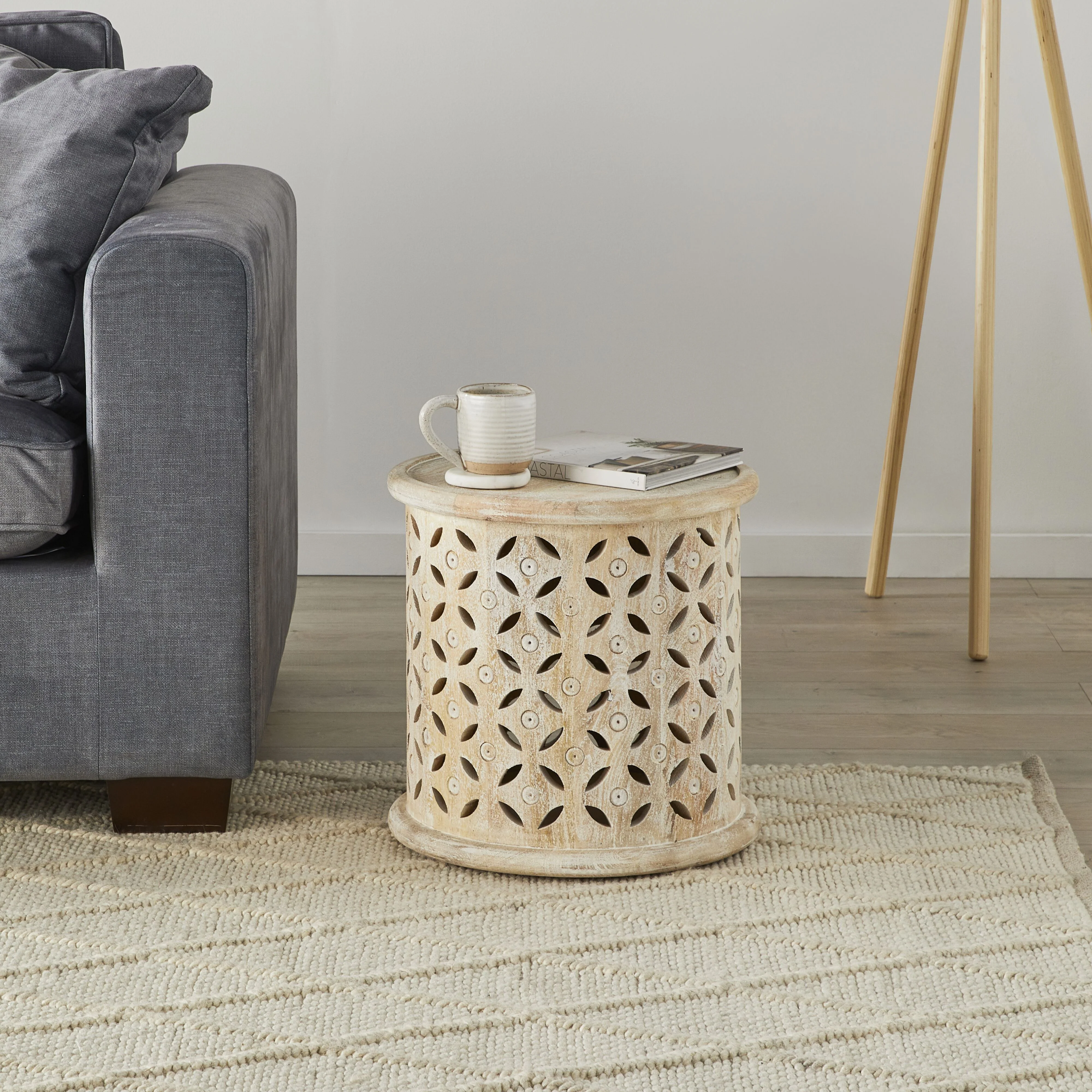 Salu Mango Wood Side Table - Image 5