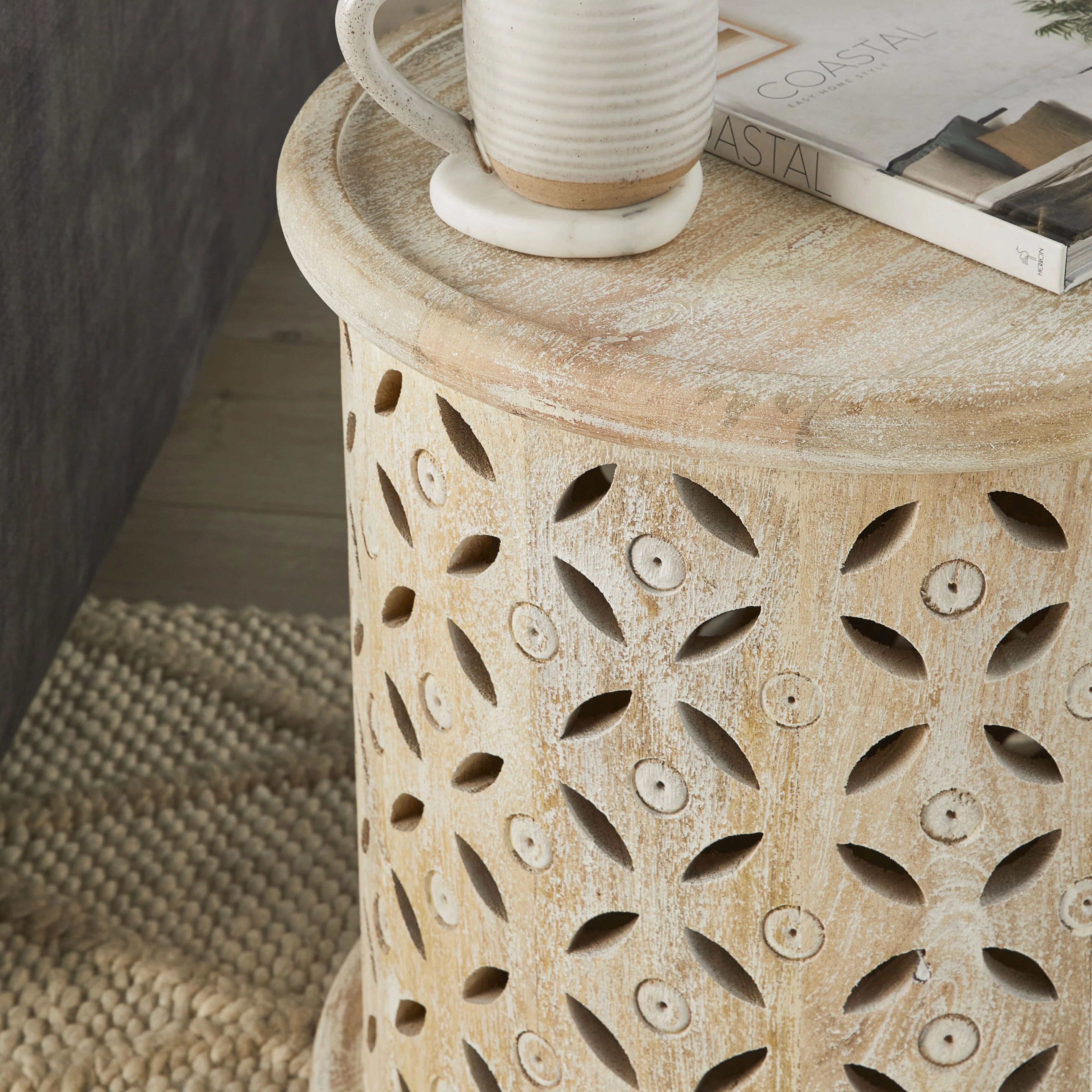 Salu Mango Wood Side Table - Image 6