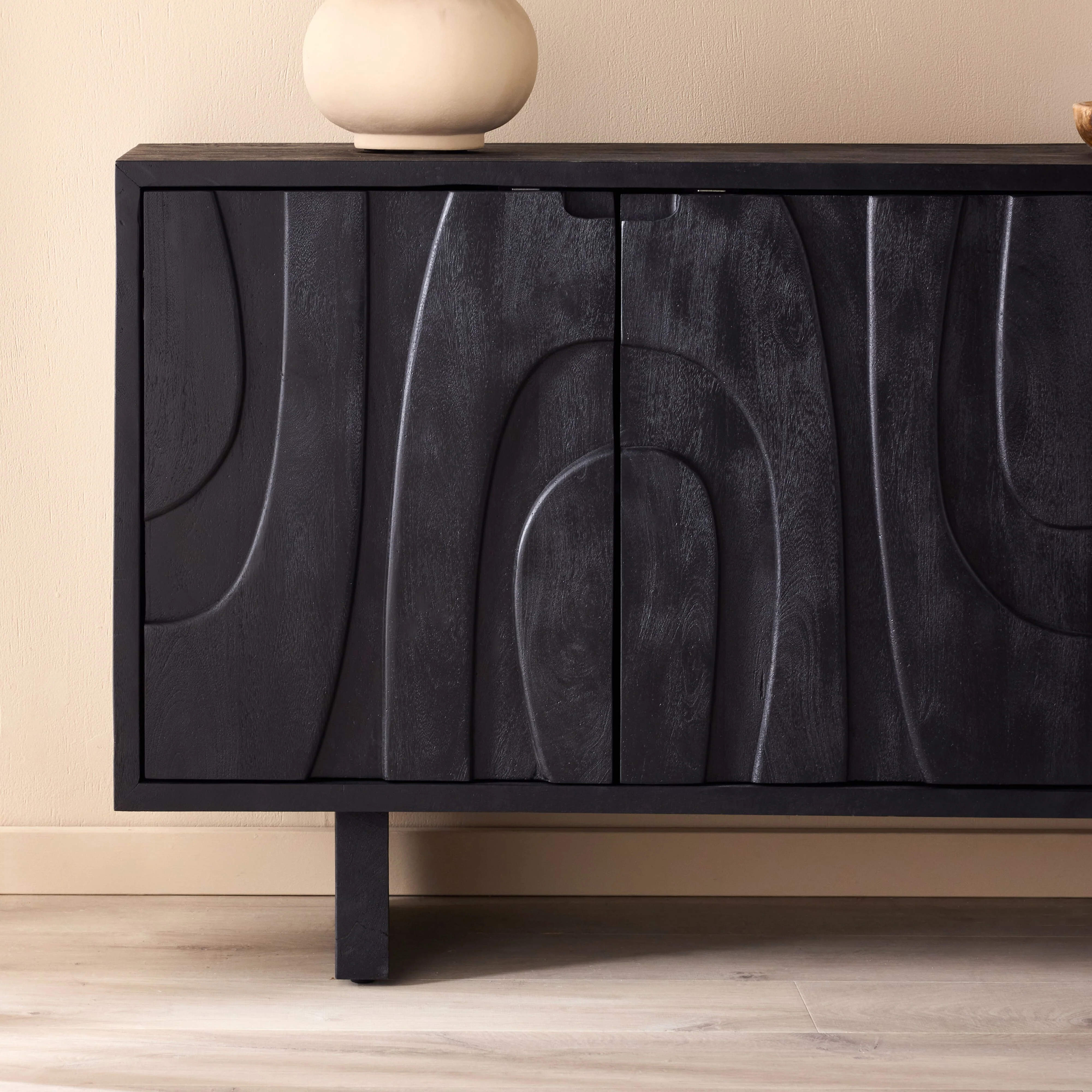 Sami 4 Door Sideboard Black - Image 10