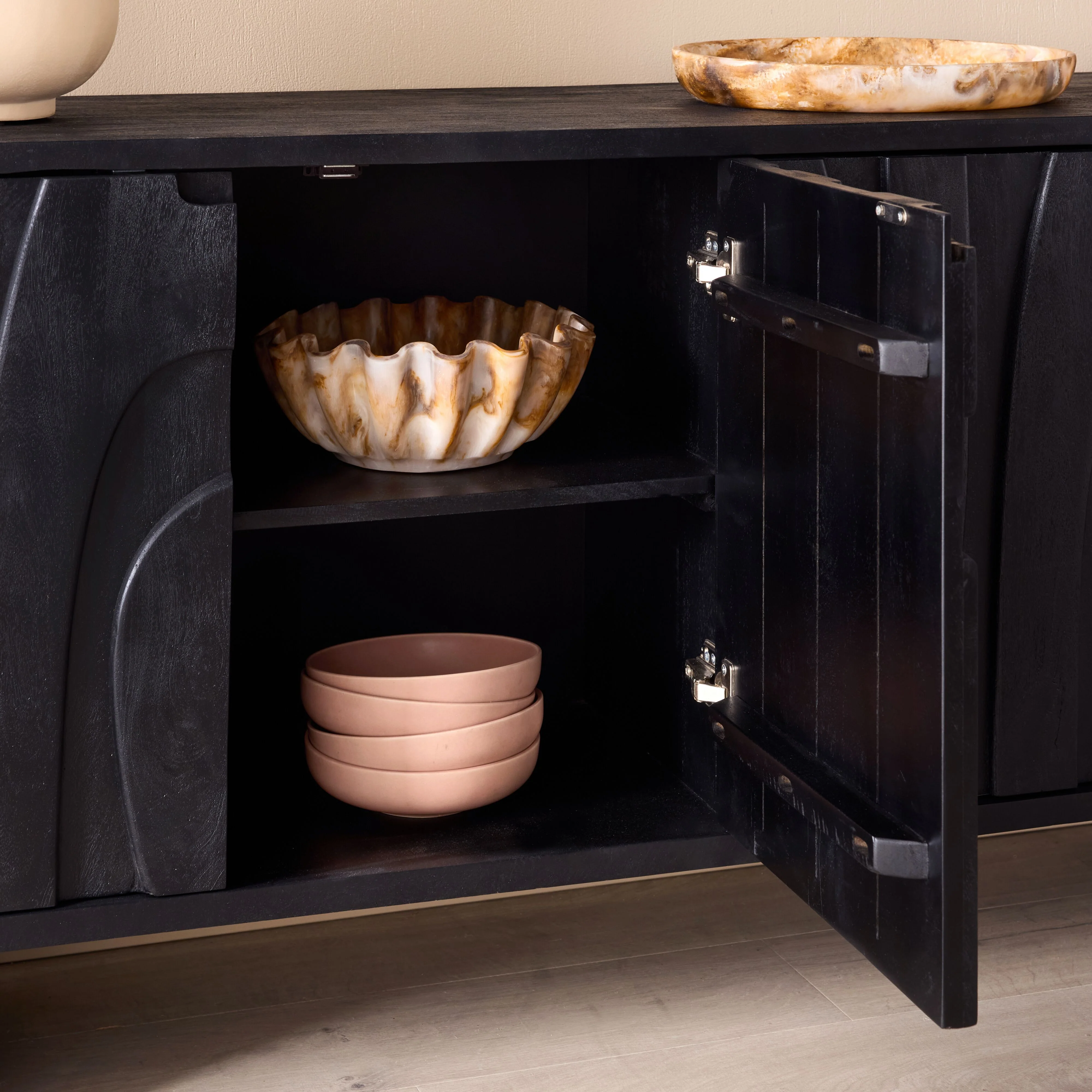 Sami 4 Door Sideboard Black - Image 12