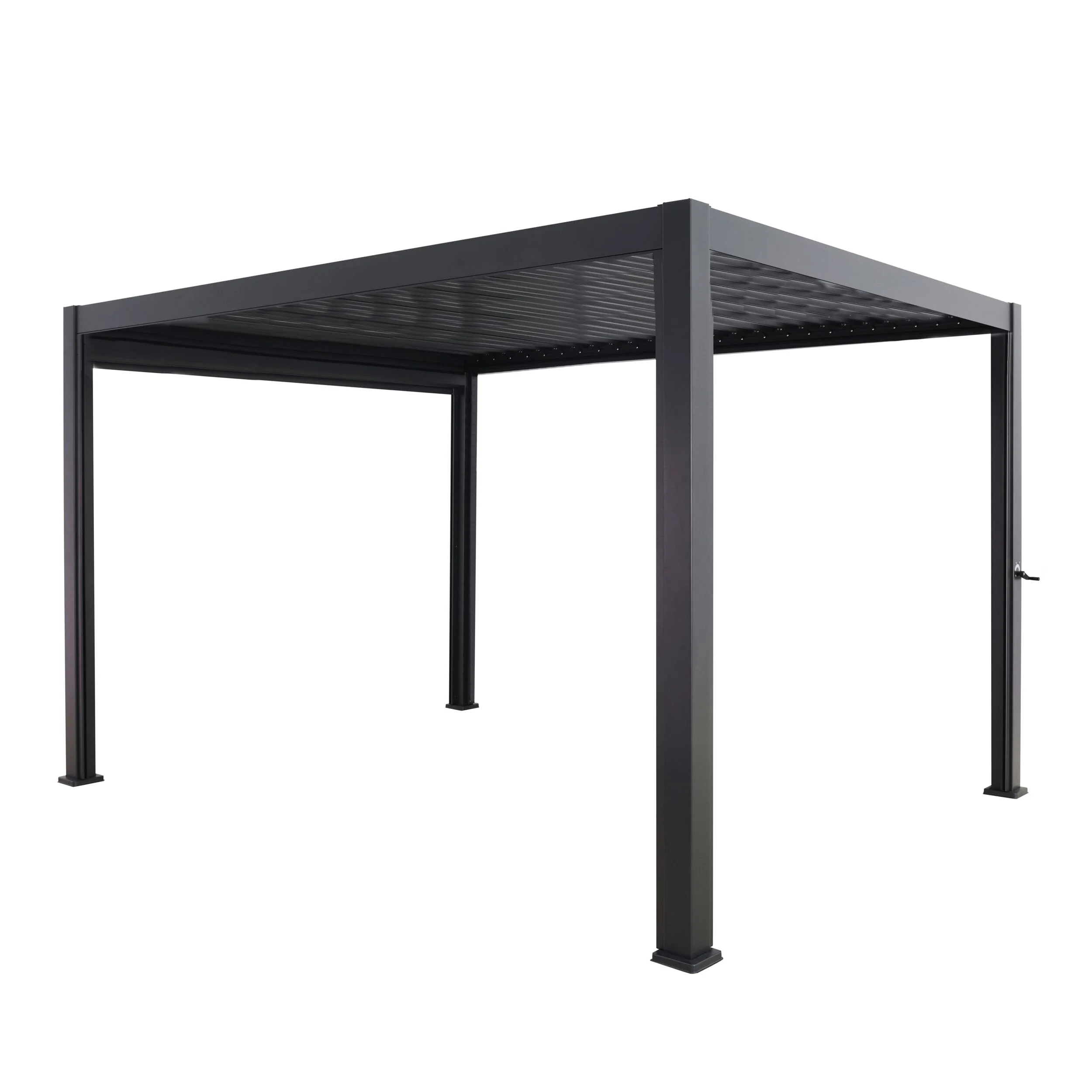 Sanctuary Louvered Aluminium Pergola Charcoal 3x4 - Image 2