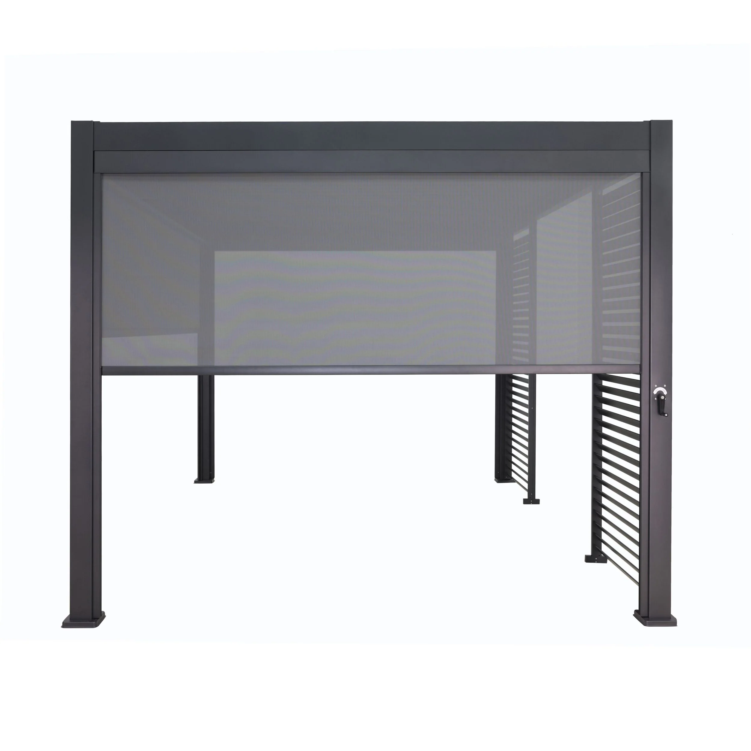 Sanctuary Louvered Aluminium Pergola Charcoal 3x4 - Image 4