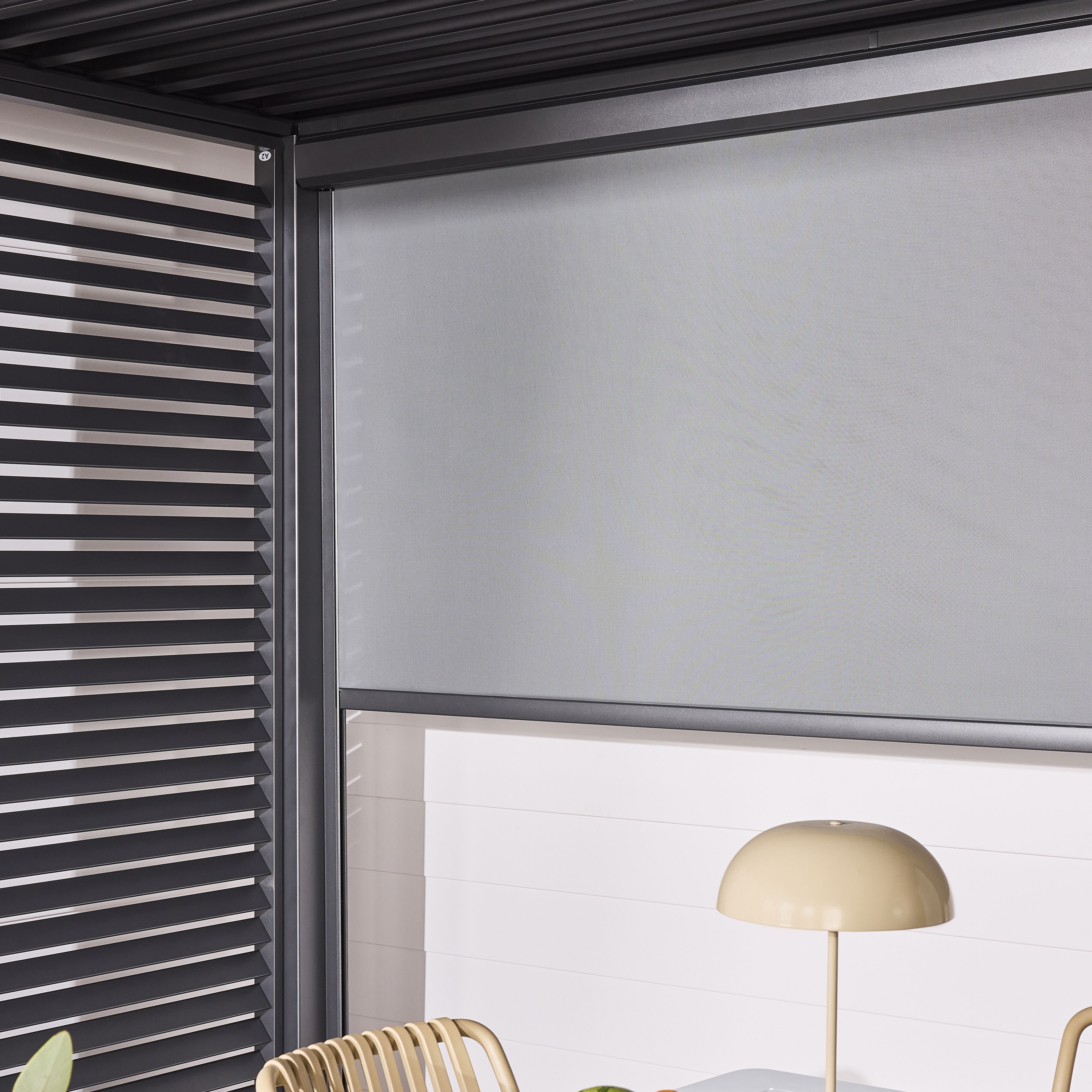 Sanctuary Roller Blind for Charcoal Pergola - Image 4