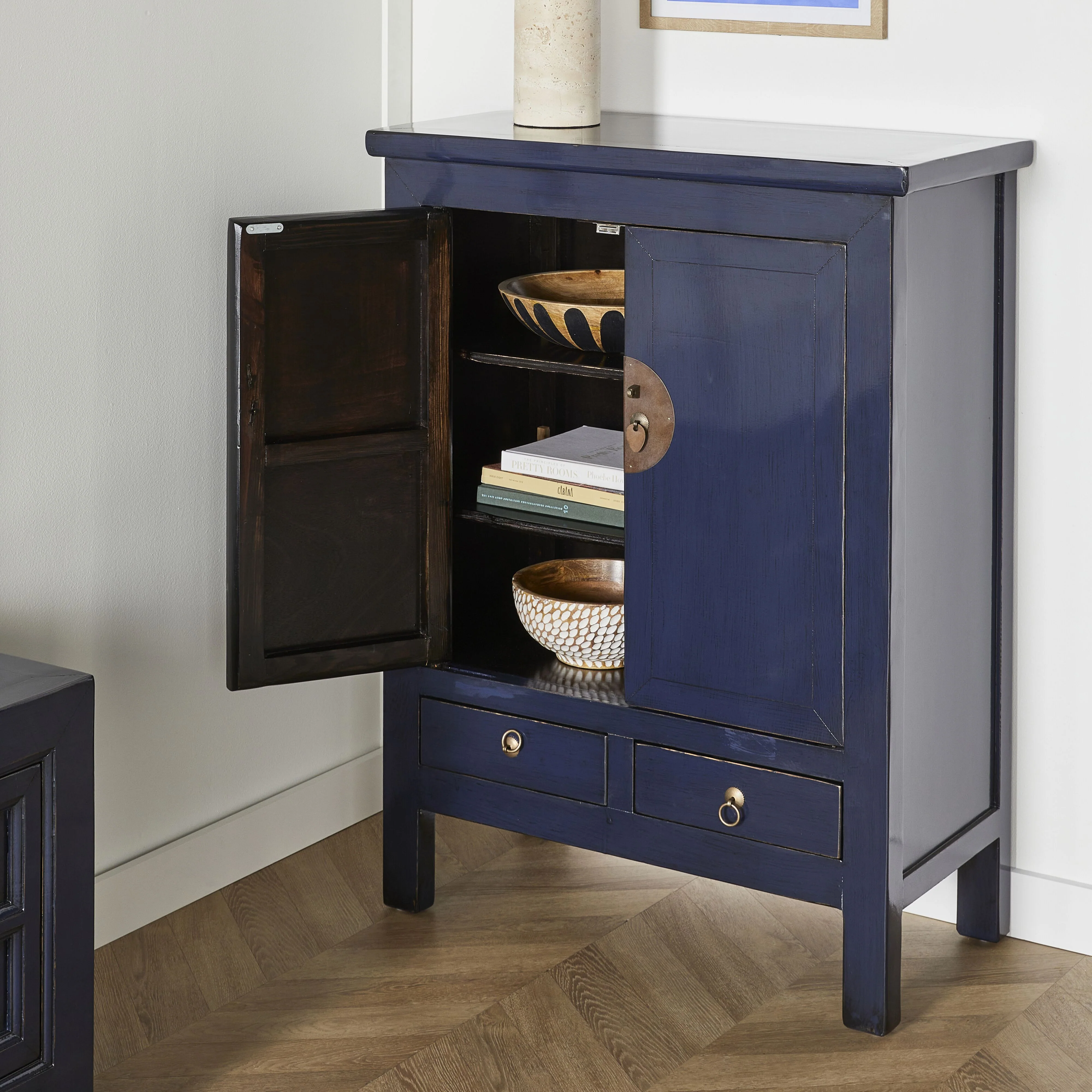 Sansha 2 Door & 2 Drawer Sideboard Ink blue - Image 10