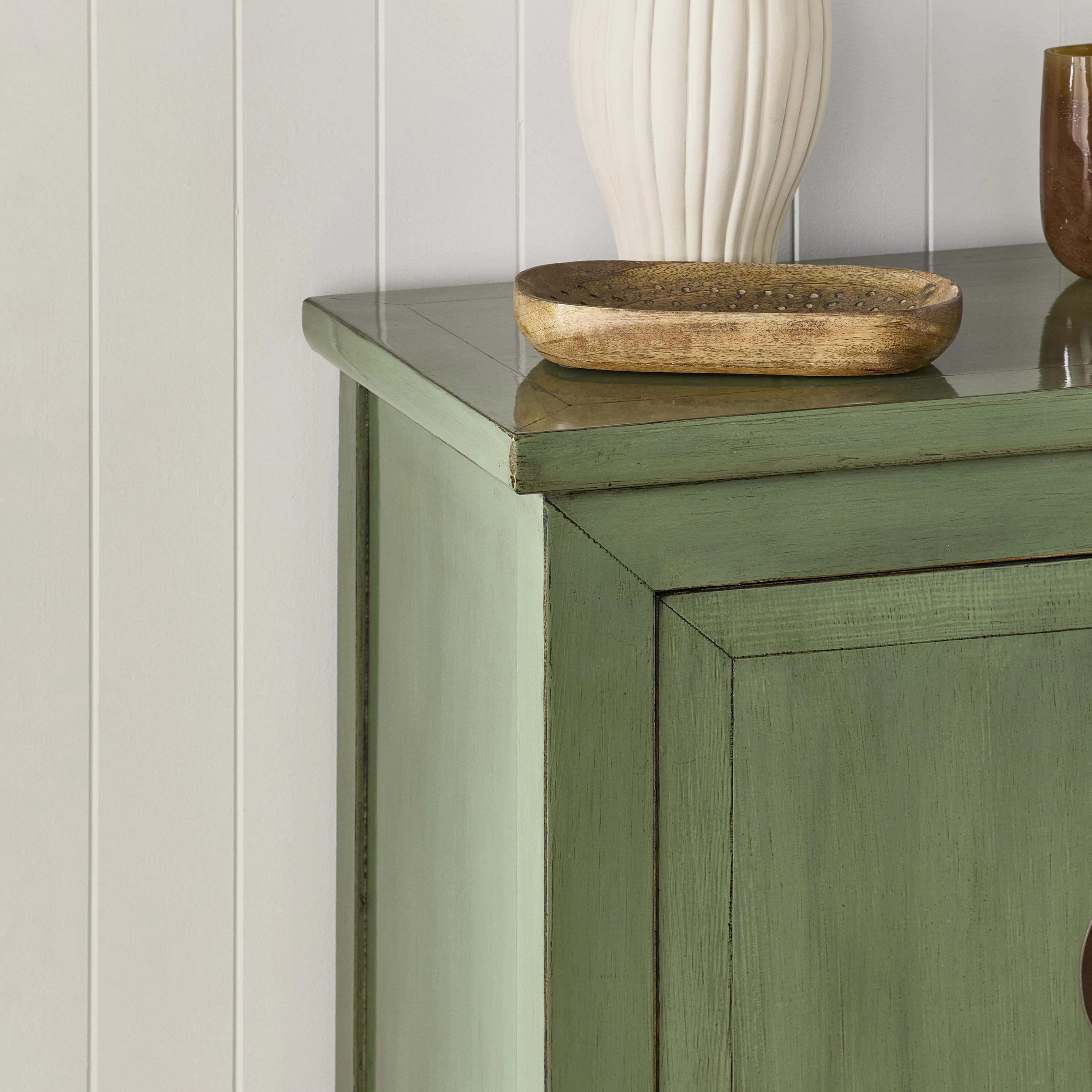 Sansha 2 Door & 2 Drawer Sideboard Sage Green - Image 11