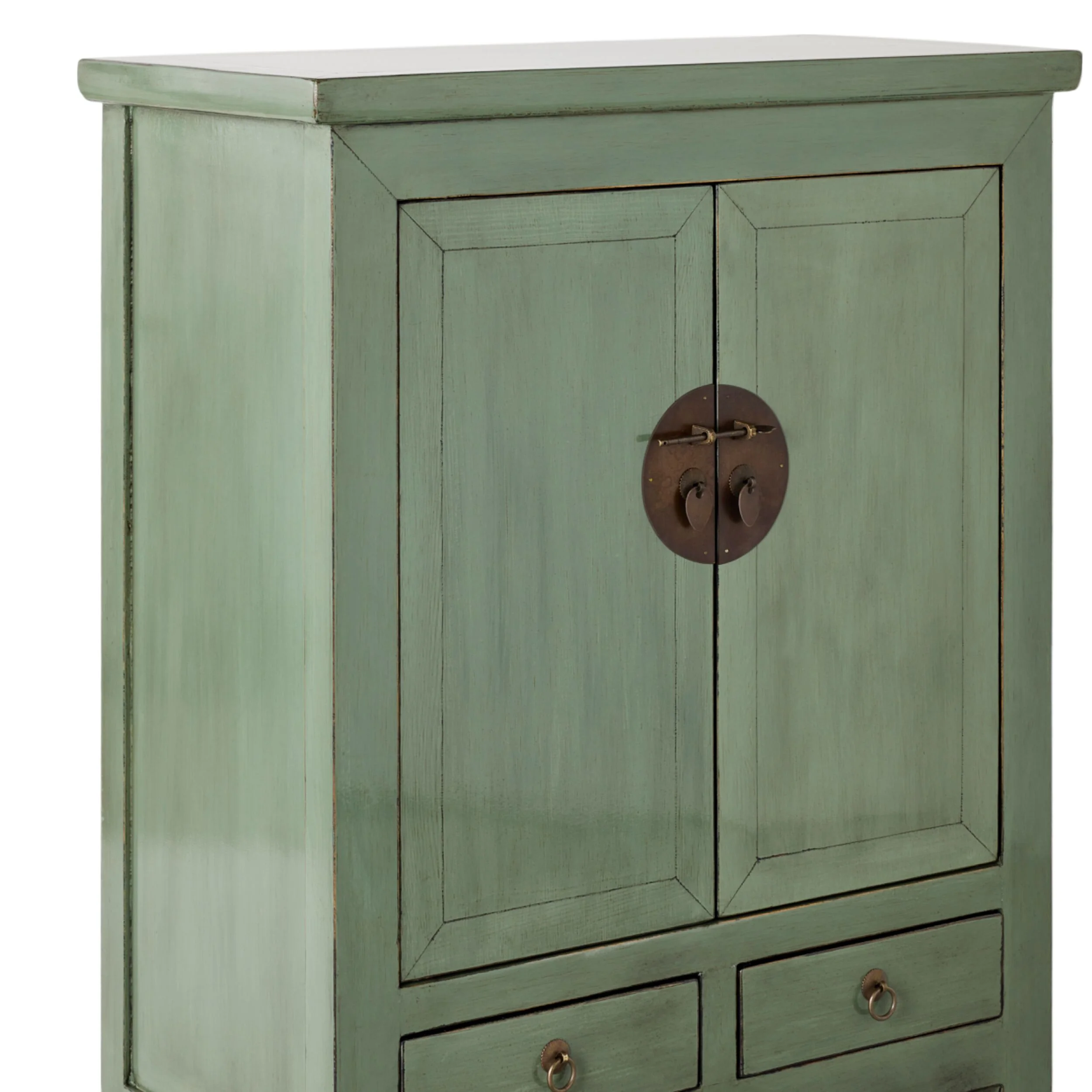 Sansha 2 Door & 2 Drawer Sideboard Sage Green - Image 4