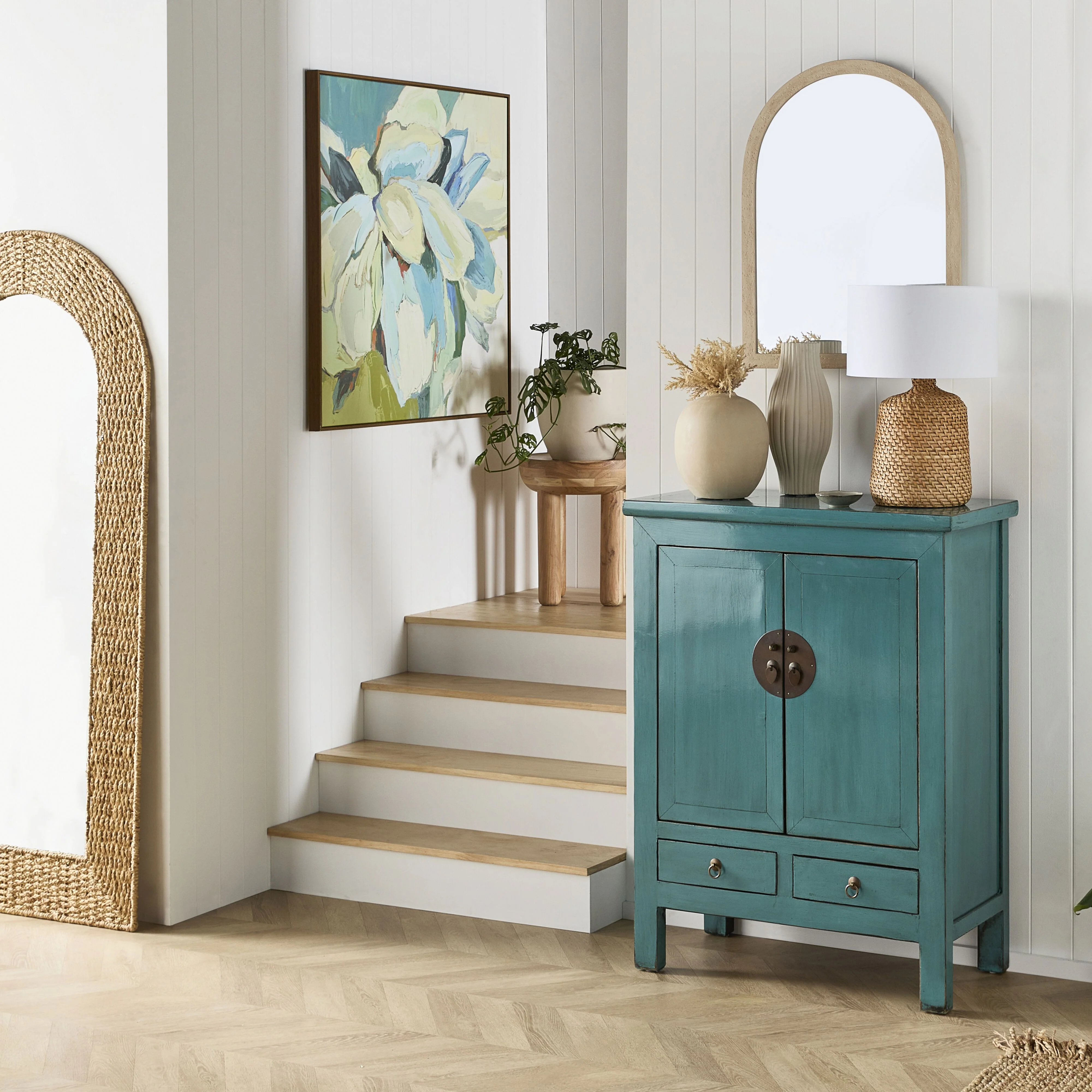 Sansha 2 Door & 2 Drawer Sideboard Turquoise - Image 10