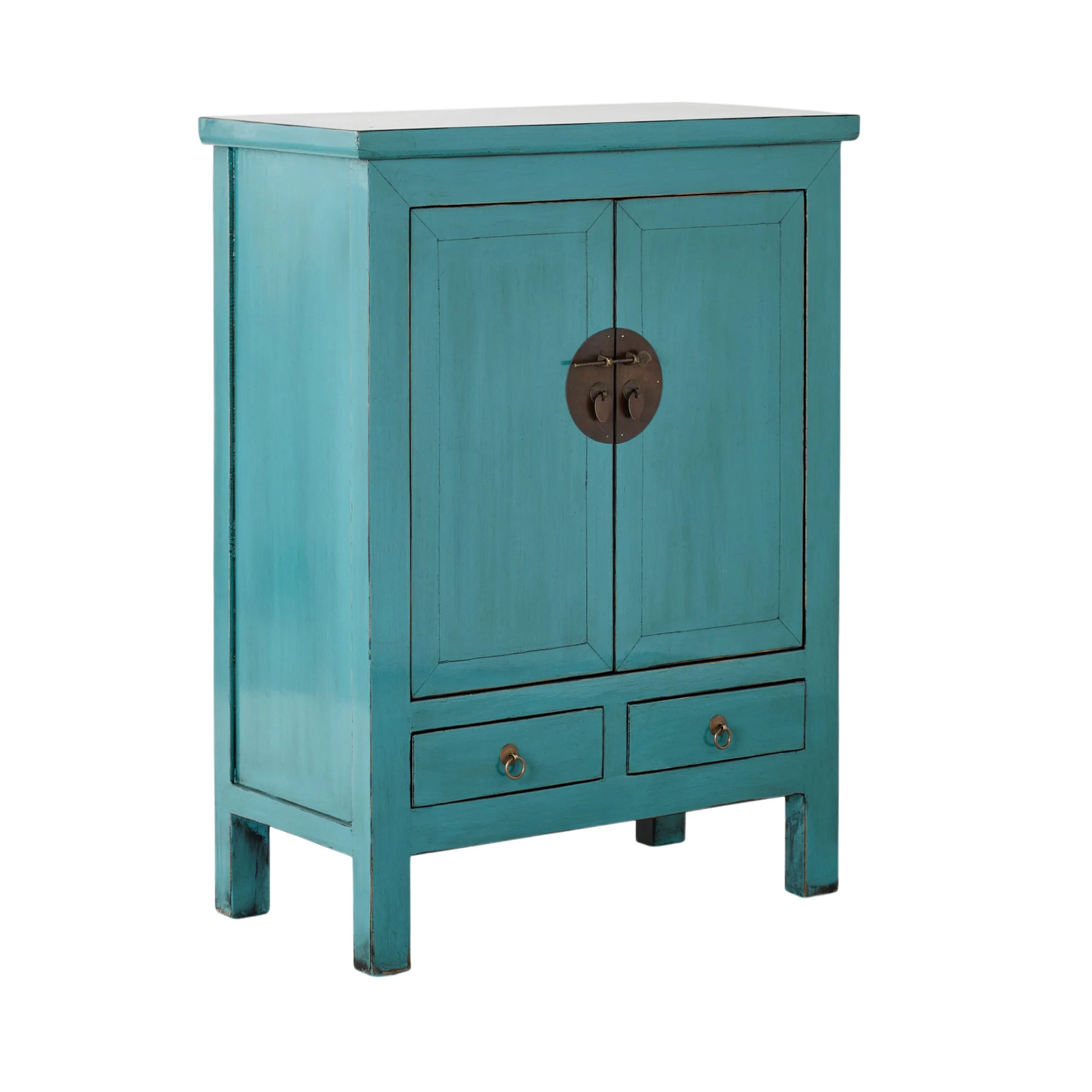 Sansha 2 Door & 2 Drawer Sideboard Turquoise - Image 2