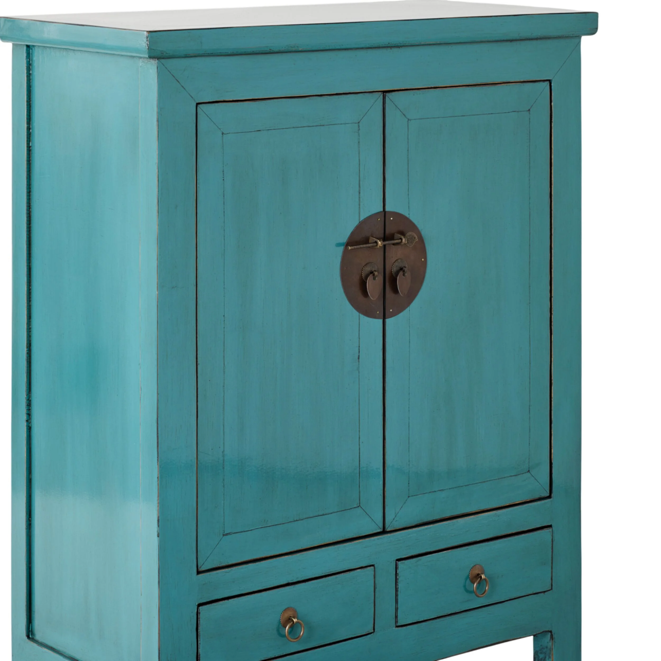 Sansha 2 Door & 2 Drawer Sideboard Turquoise - Image 4