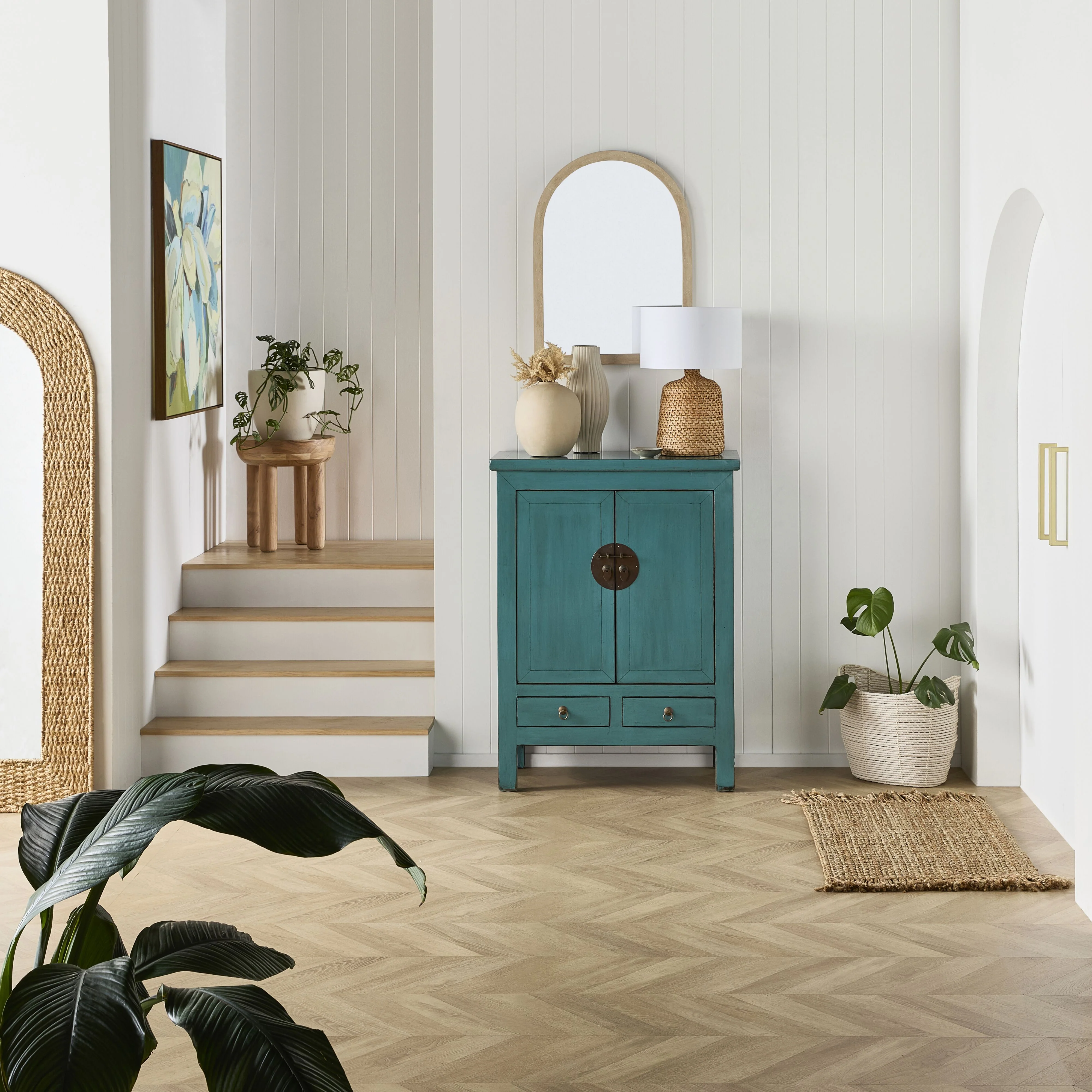 Sansha 2 Door & 2 Drawer Sideboard Turquoise - Image 8