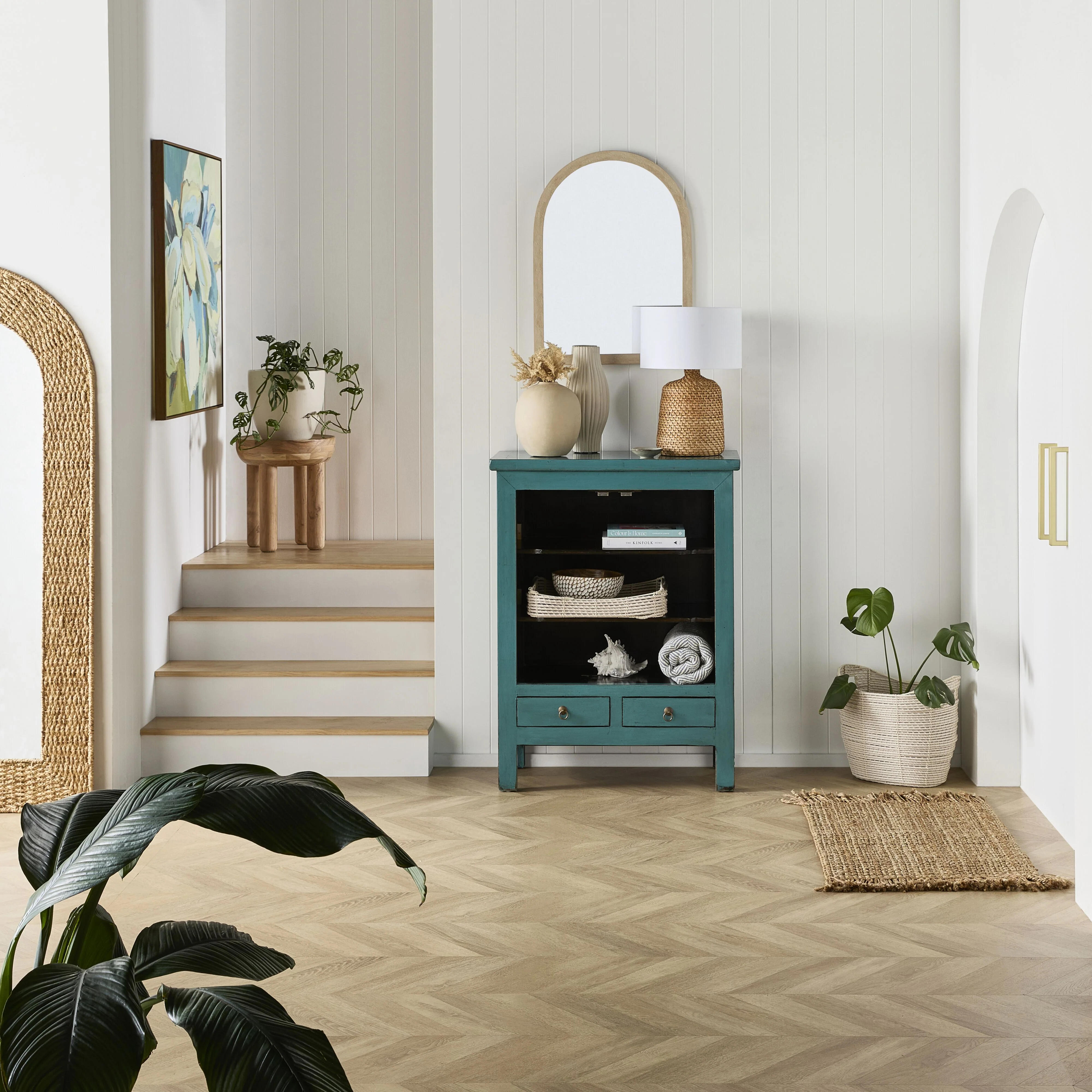 Sansha 2 Door & 2 Drawer Sideboard Turquoise - Image 9