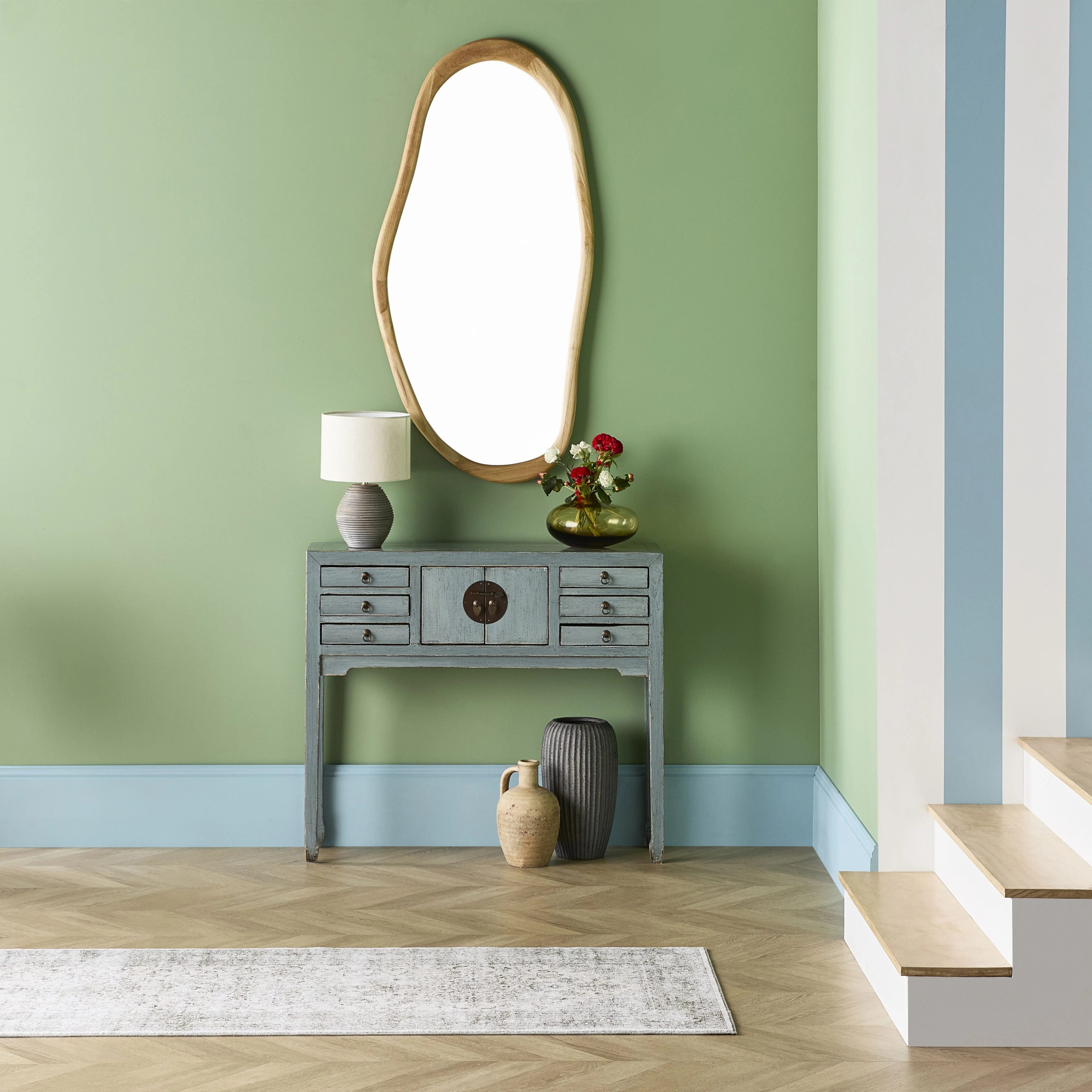 Sansha 2 Door & 6 Drawer Console Table Dove Grey - Image 11
