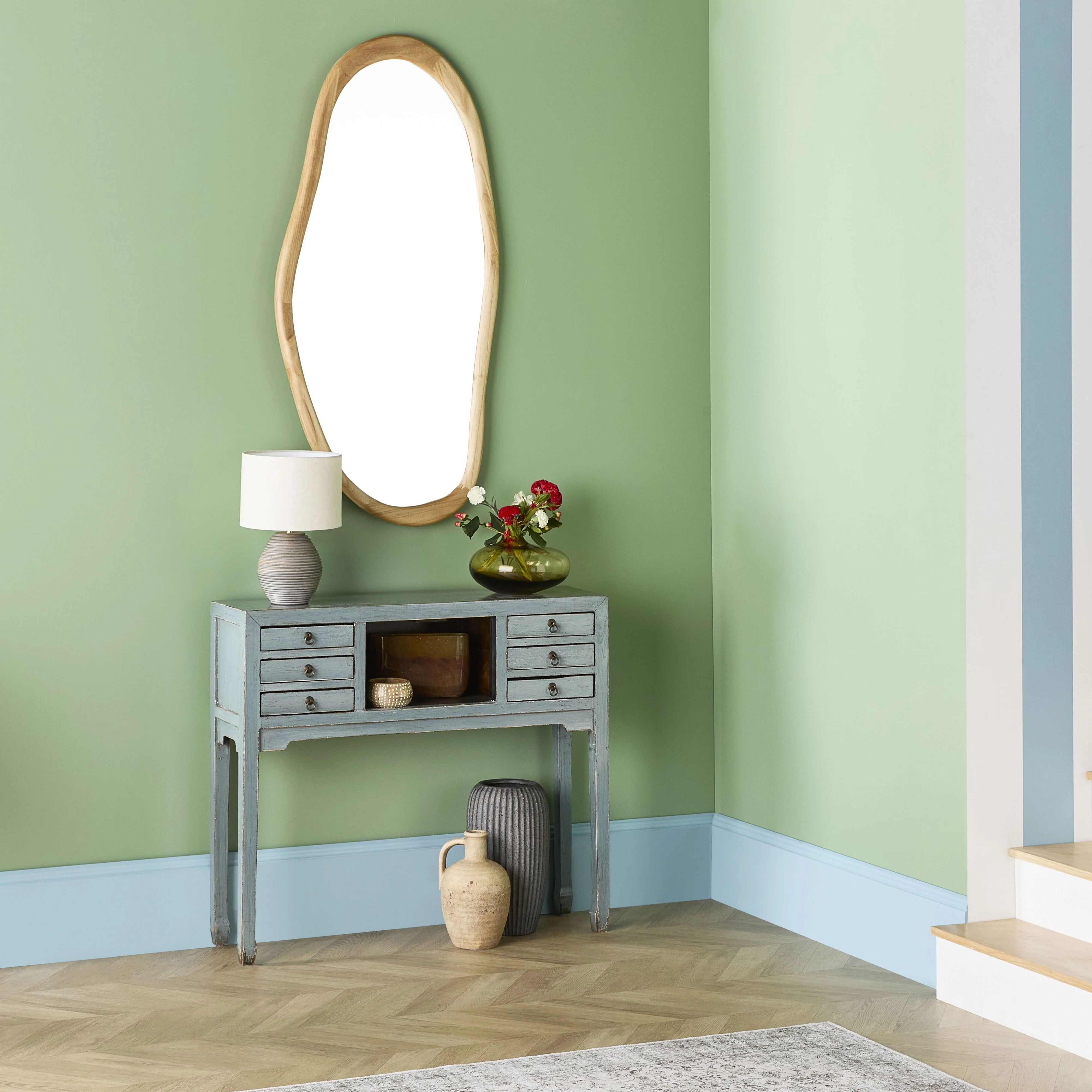 Sansha 2 Door & 6 Drawer Console Table Dove Grey - Image 13