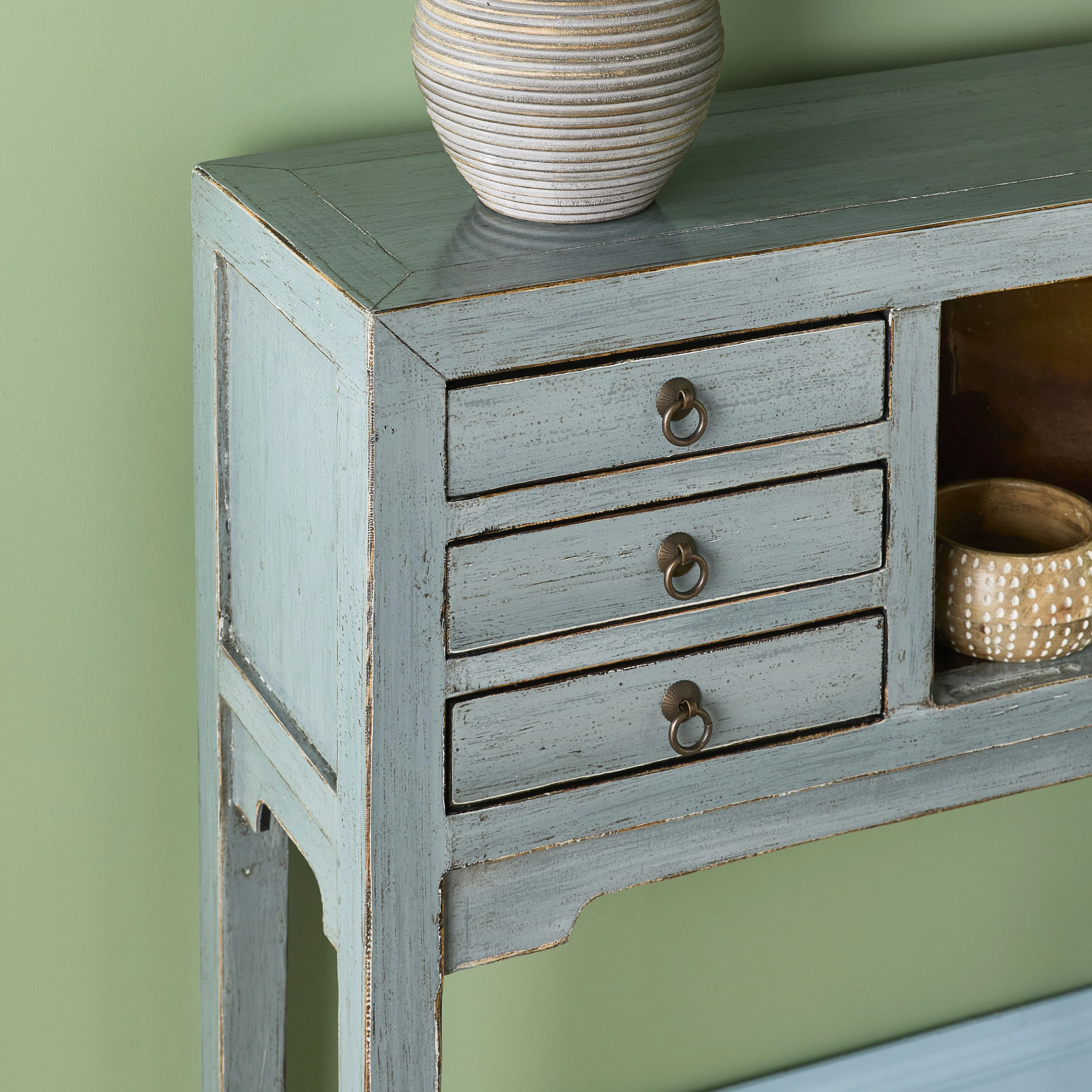 Sansha 2 Door & 6 Drawer Console Table Dove Grey - Image 14