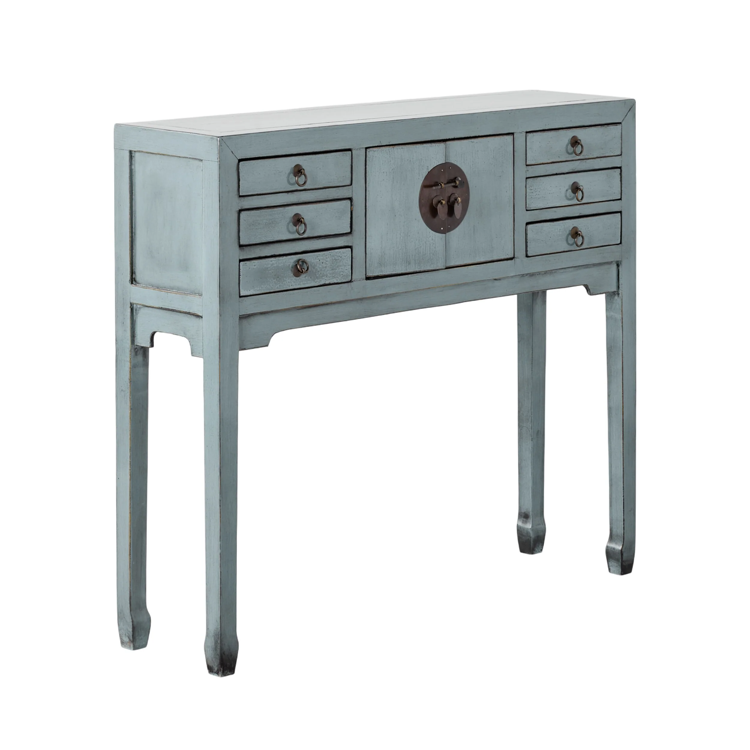 Sansha 2 Door & 6 Drawer Console Table Dove Grey - Image 2