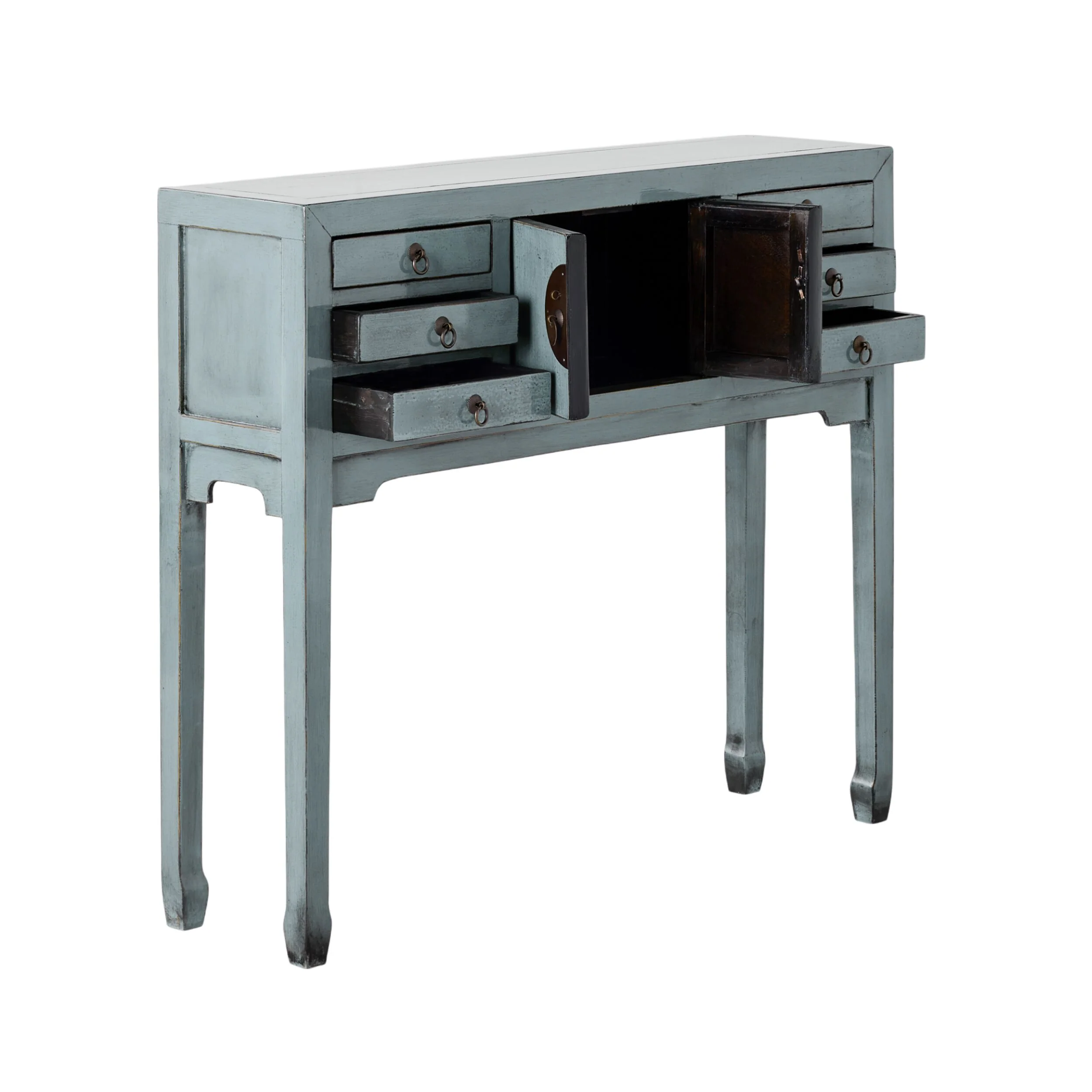 Sansha 2 Door & 6 Drawer Console Table Dove Grey - Image 3