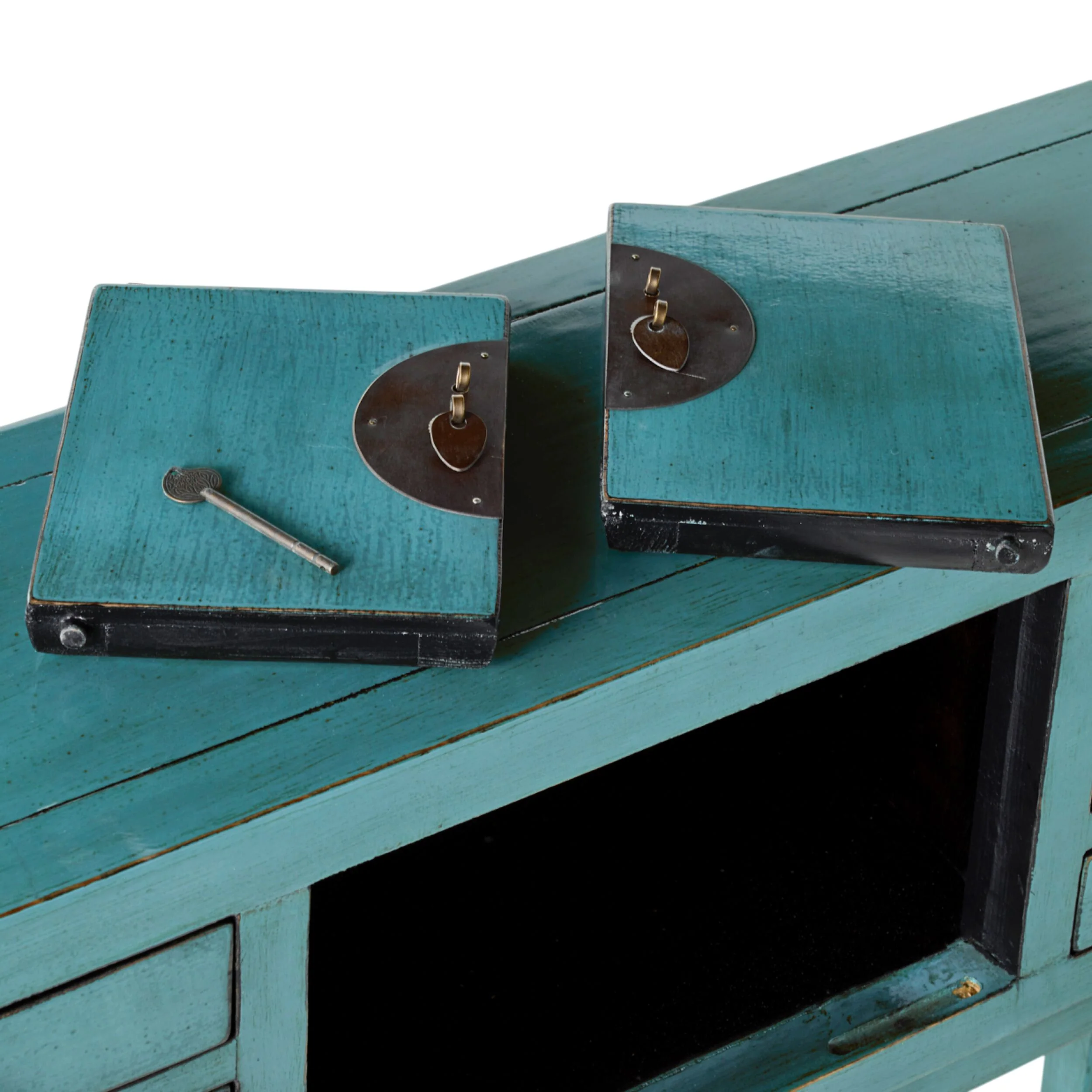 Sansha 2 Door & 6 Drawer Console Table Turquoise - Image 9