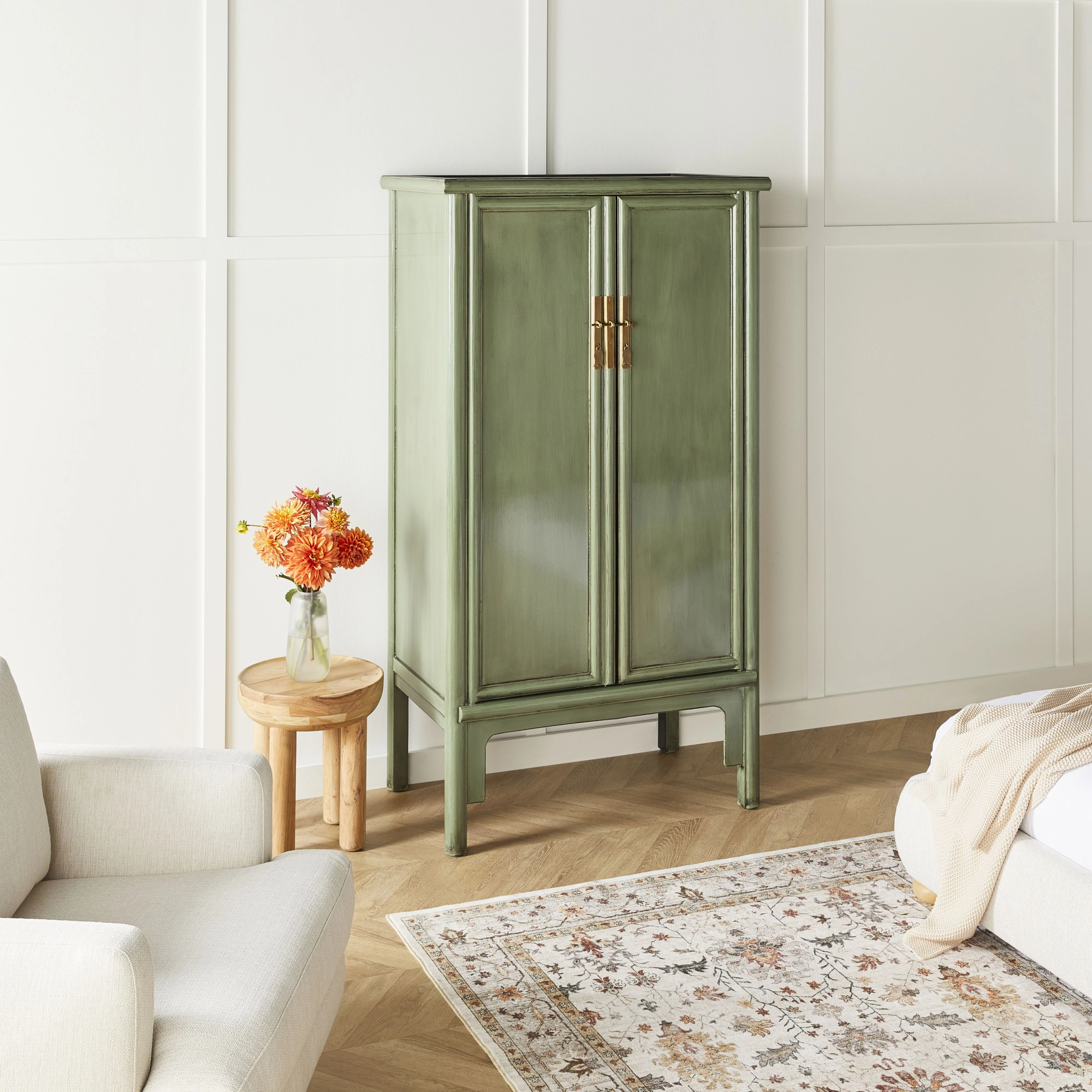 Sansha 2 Door Wardrobe Sage Green - Image 10