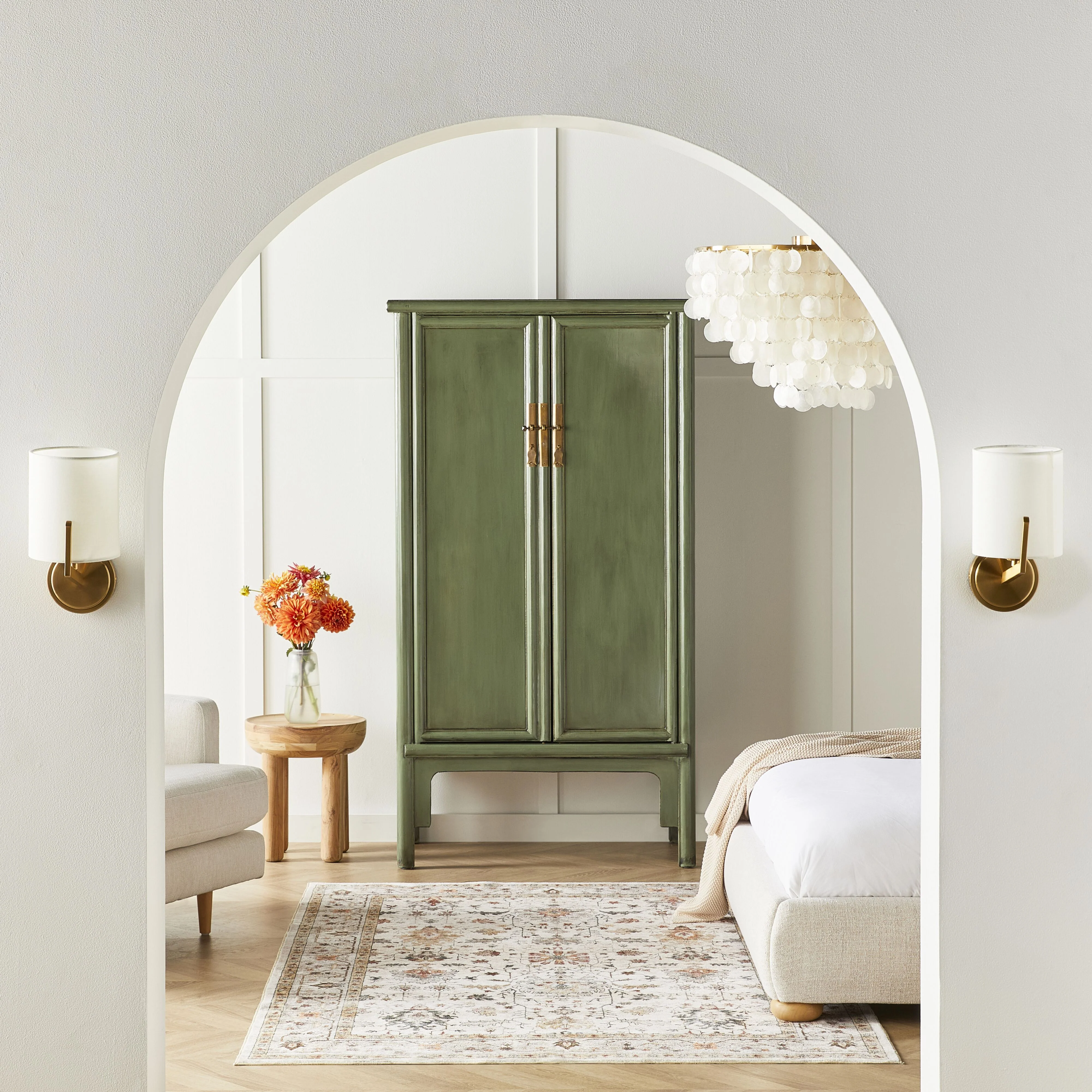 Sansha 2 Door Wardrobe Sage Green - Image 8