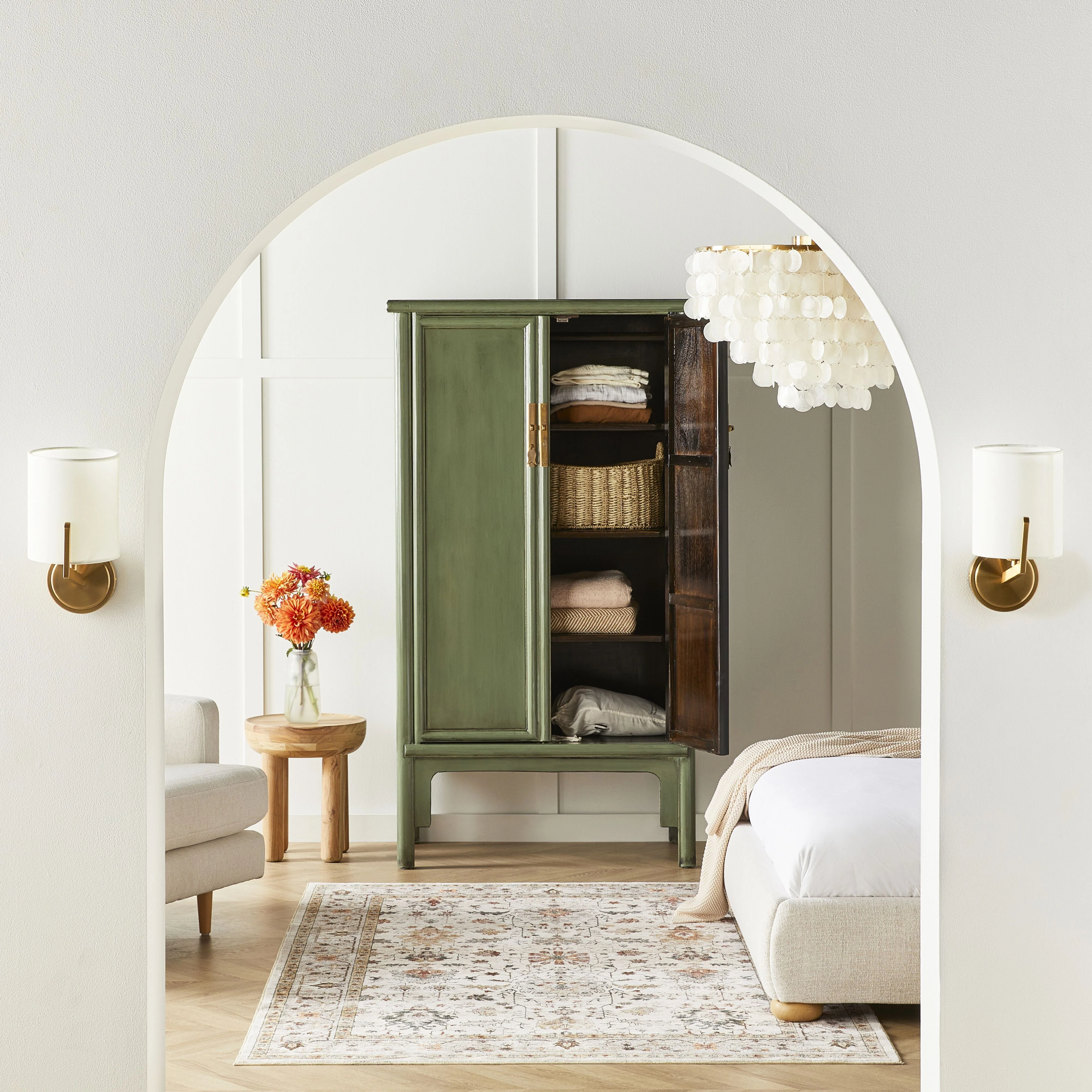 Sansha 2 Door Wardrobe Sage Green - Image 9